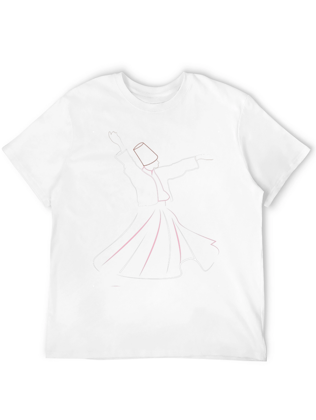 Whirling Dervish Graphic Tee - Artistic Line Art Design