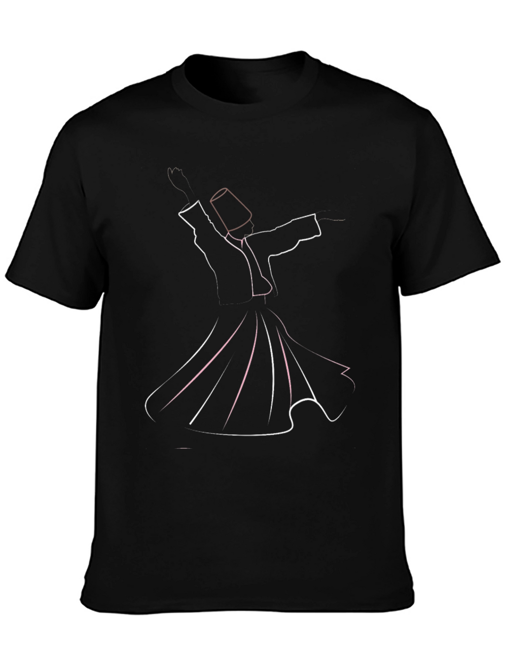 Whirling Dervish Graphic Tee - Artistic Line Art Design