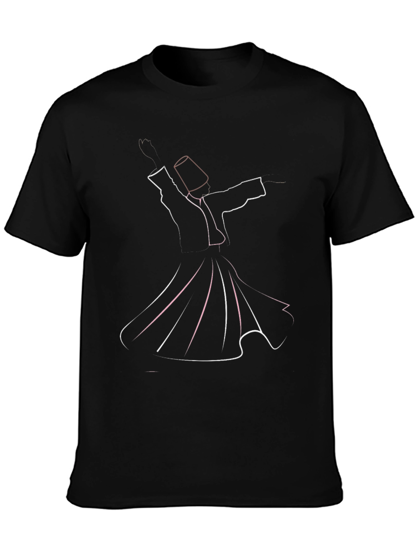 Whirling Dervish Graphic Tee - Artistic Line Art Design