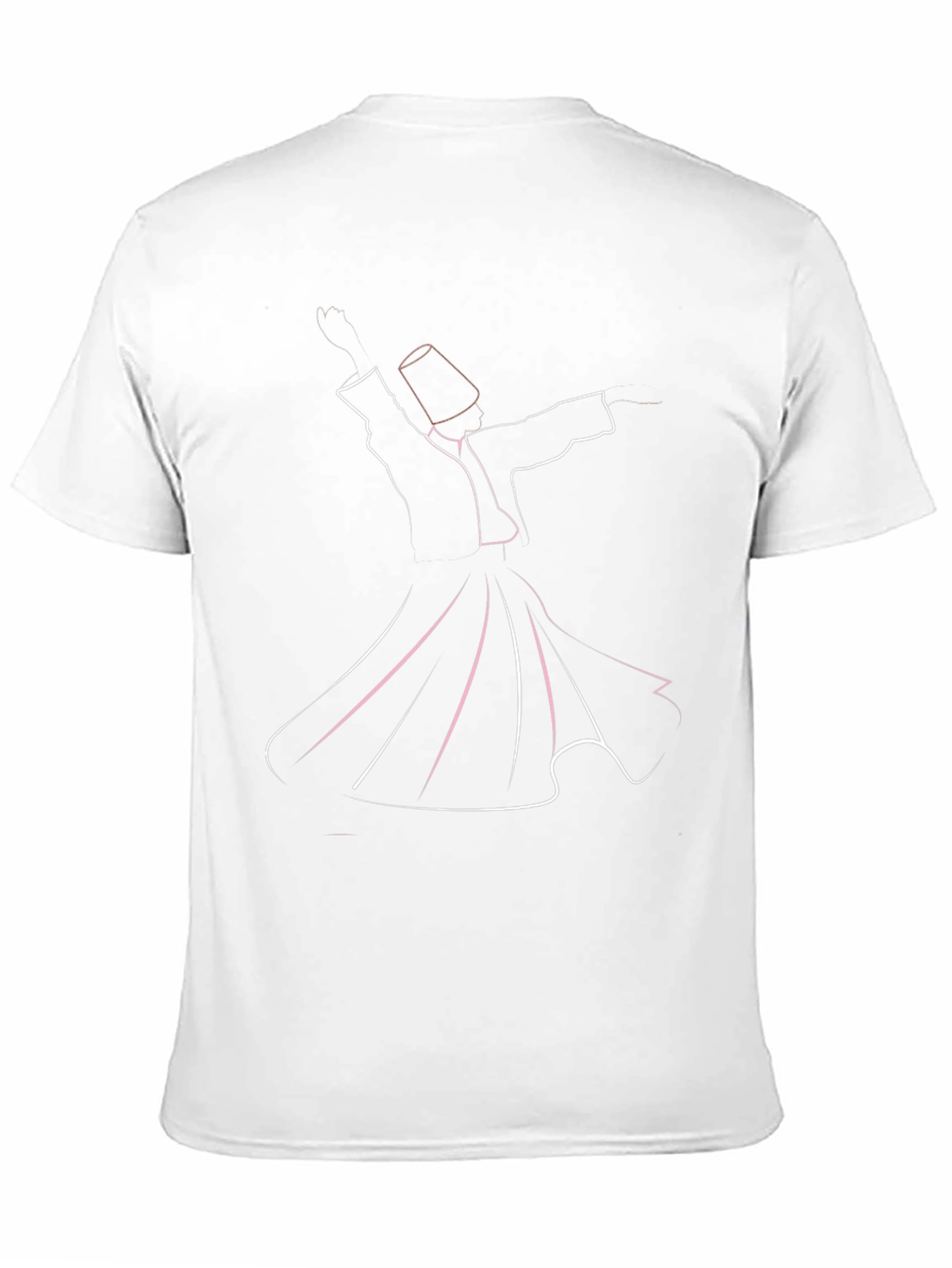 Whirling Dervish Graphic Tee - Artistic Line Art Design
