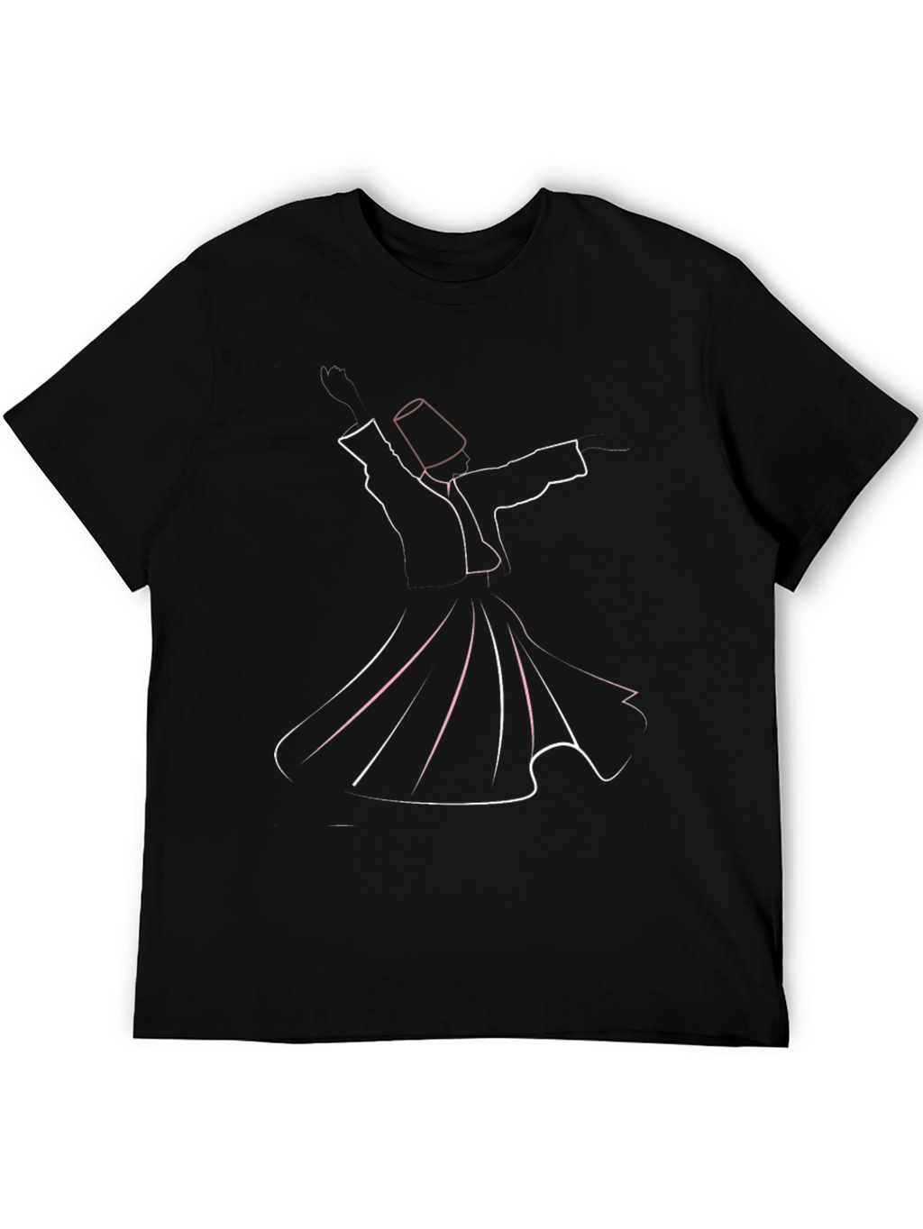 Whirling Dervish Graphic Tee - Artistic Line Art Design