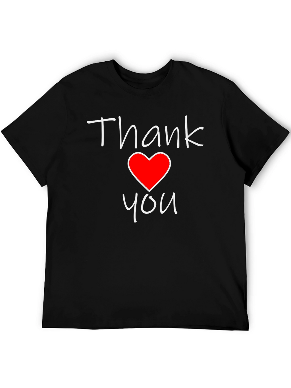 Thank You Heart Graphic Tee - Trendy Casual Top