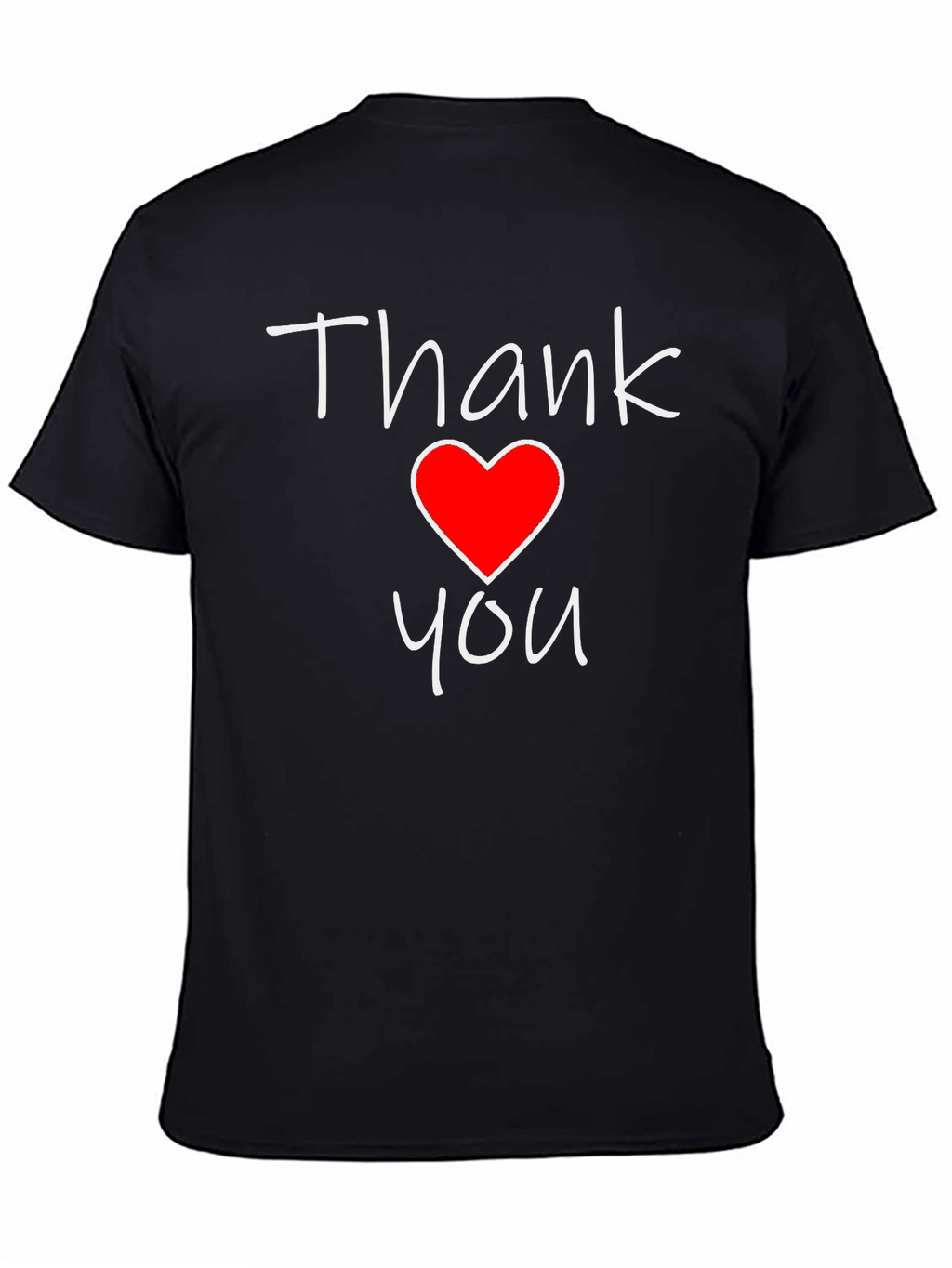 Thank You Heart Graphic Tee - Trendy Casual Top