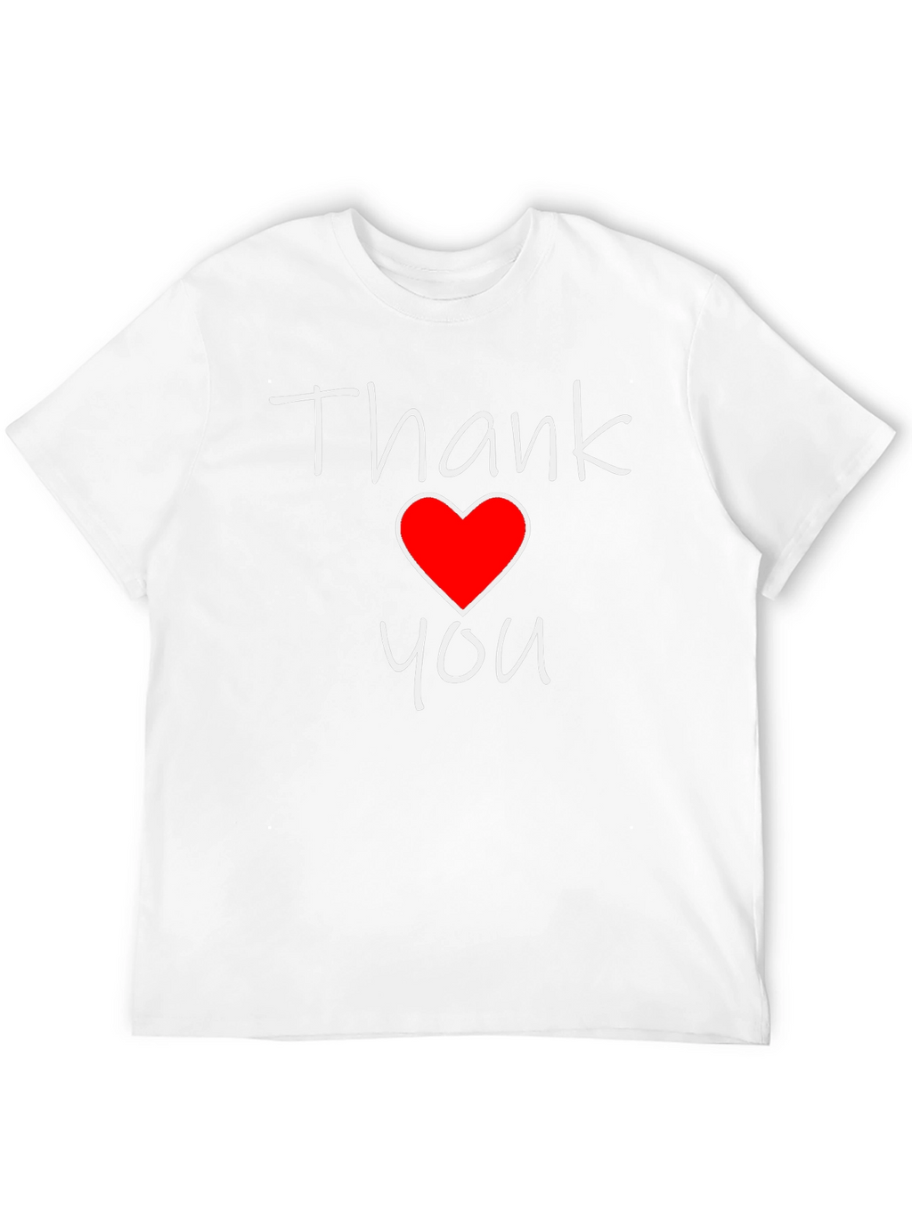 Thank You Heart Graphic Tee - Trendy Casual Top