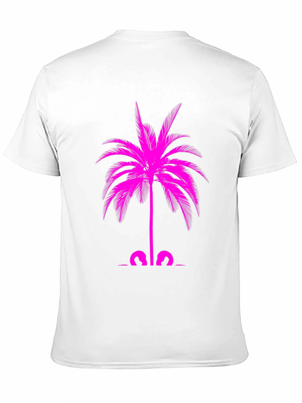 Pink Palm Tree Graphic Tee - Mens Black T-Shirt