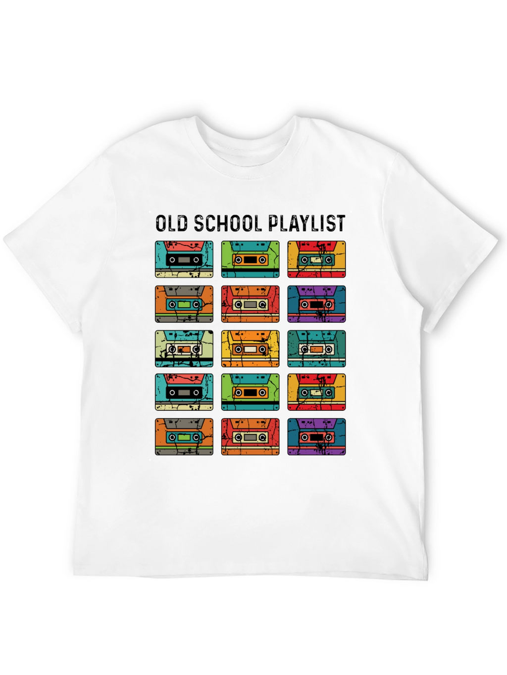 Old School Playlist Cassette Tape T-Shirt