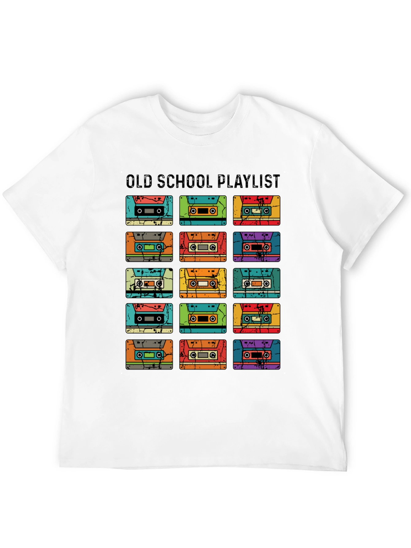 Old School Playlist Cassette Tape T-Shirt
