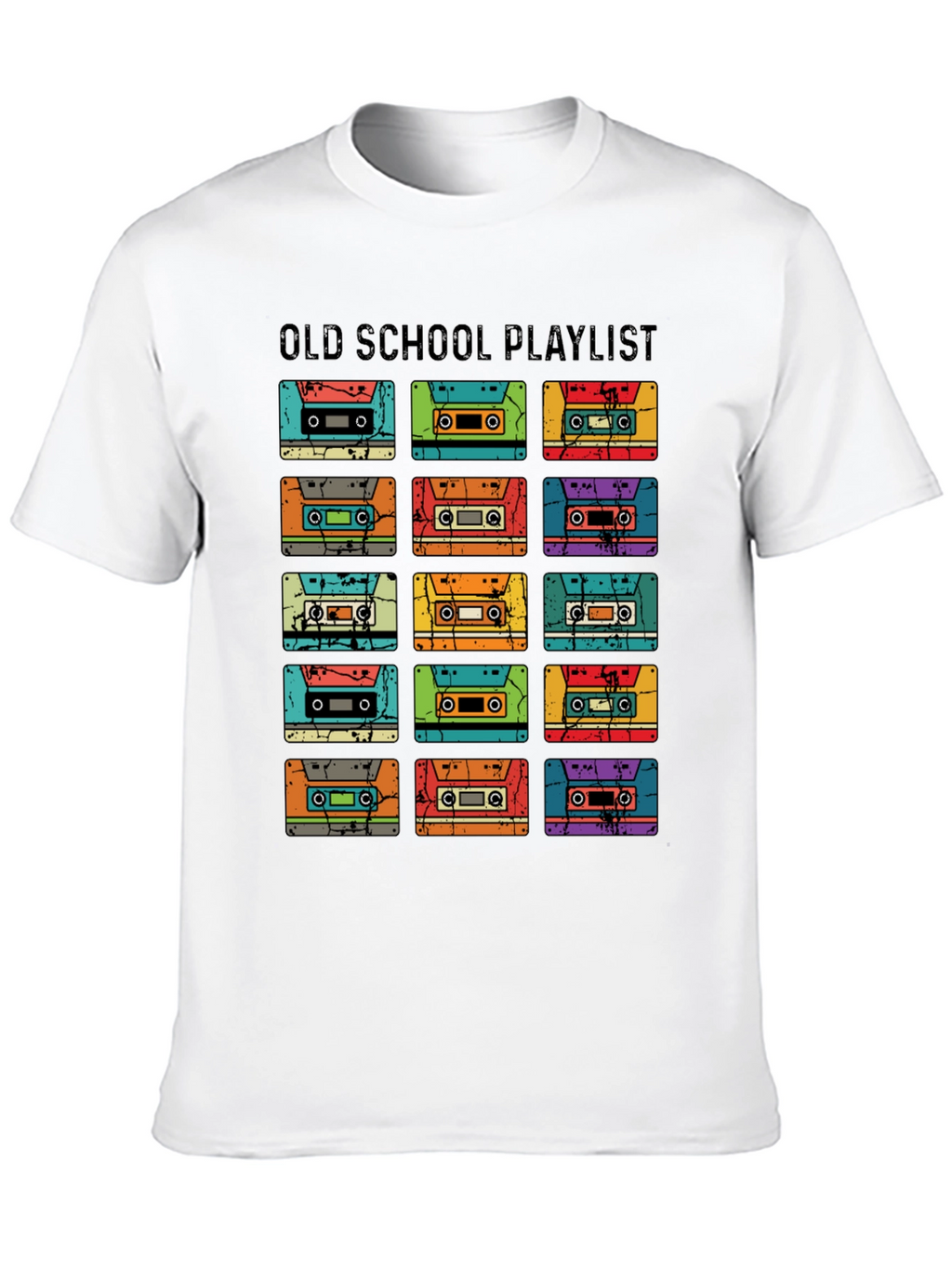 Old School Playlist Cassette Tape T-Shirt