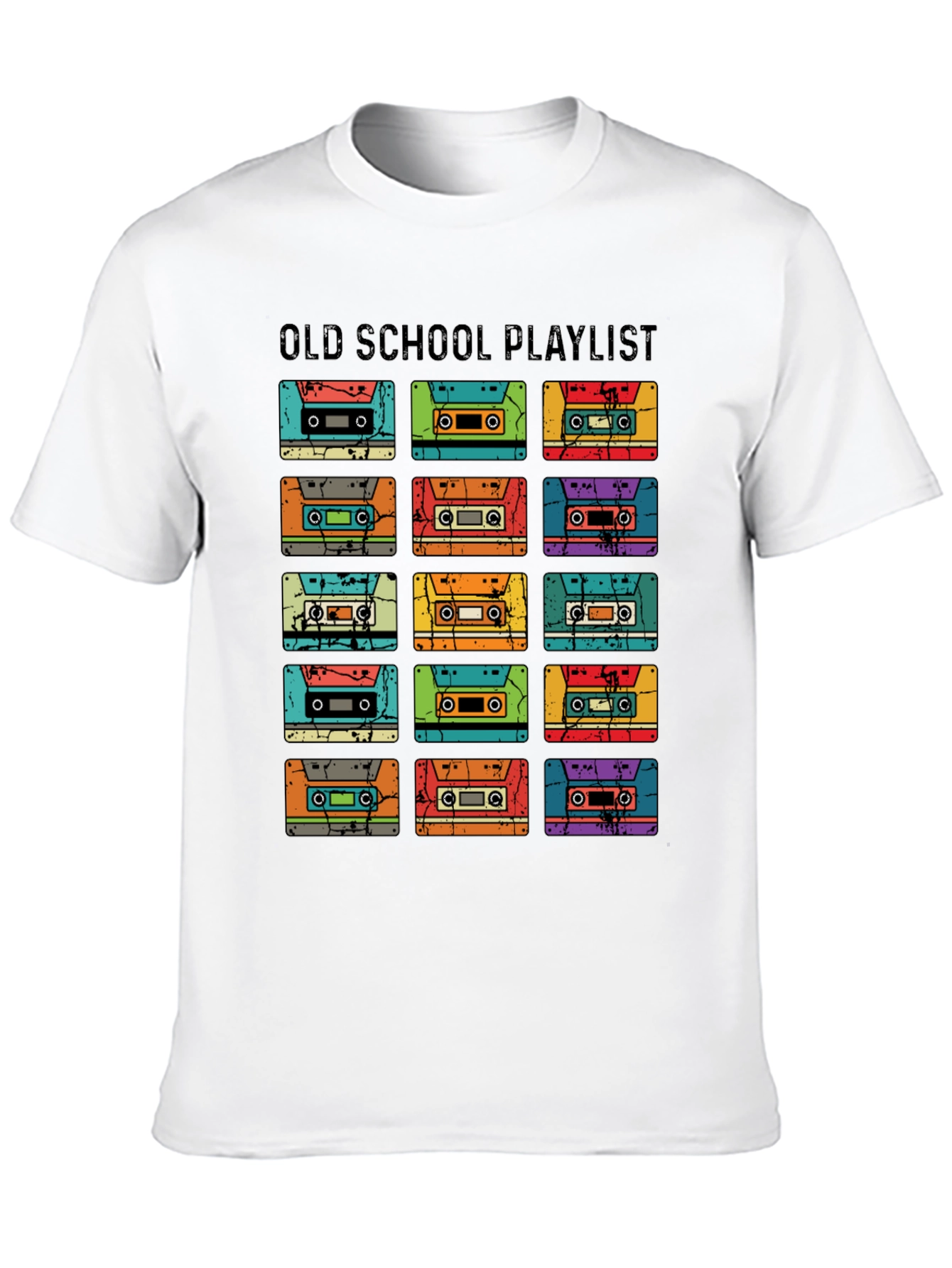Old School Playlist Cassette Tape T-Shirt