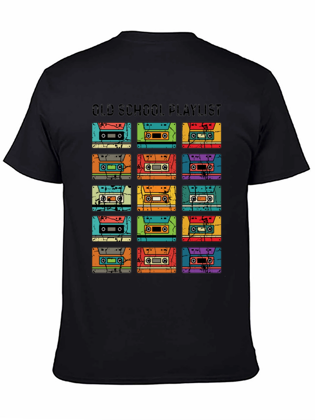 Old School Playlist Cassette Tape T-Shirt
