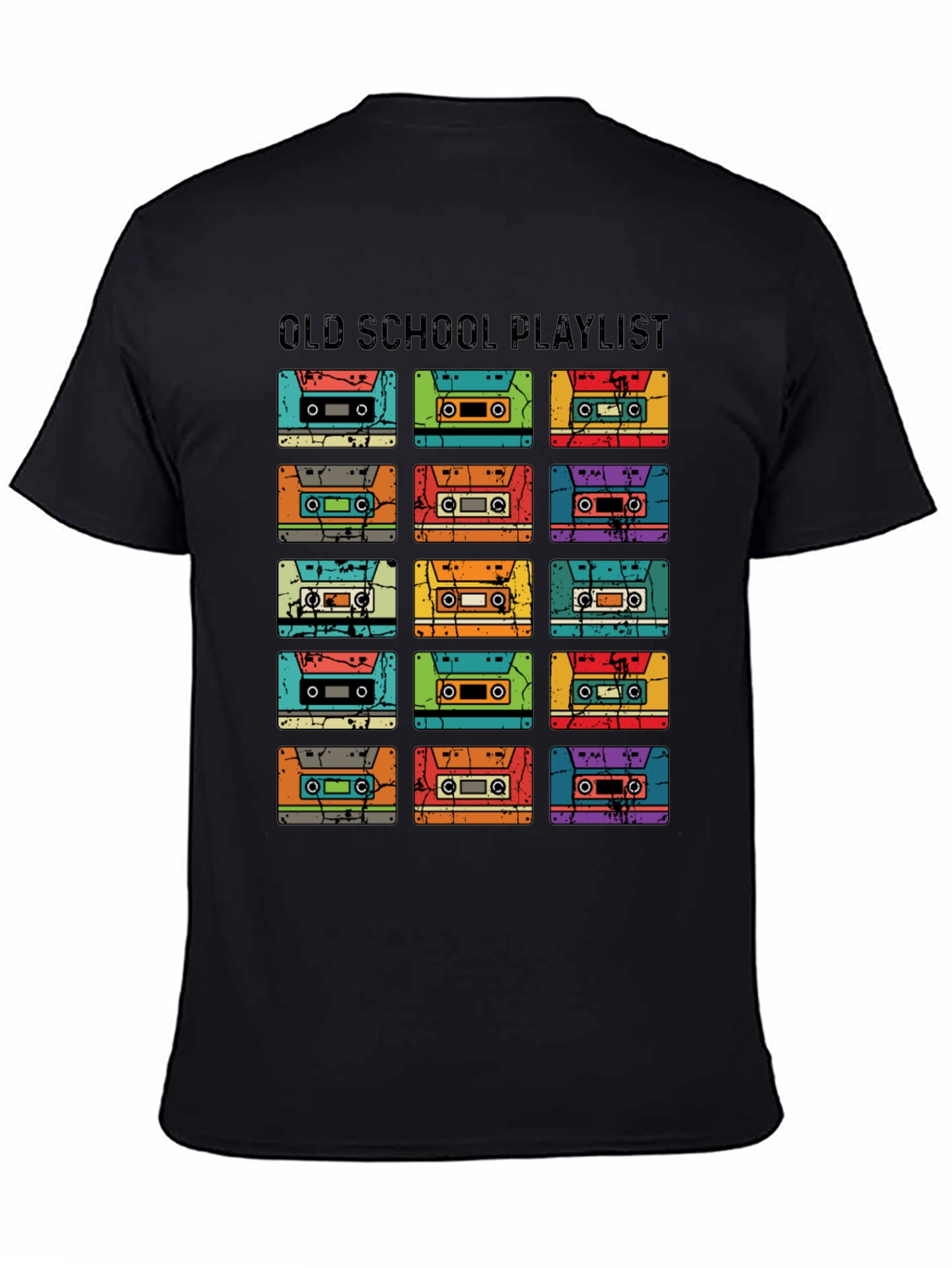 Old School Playlist Cassette Tape T-Shirt