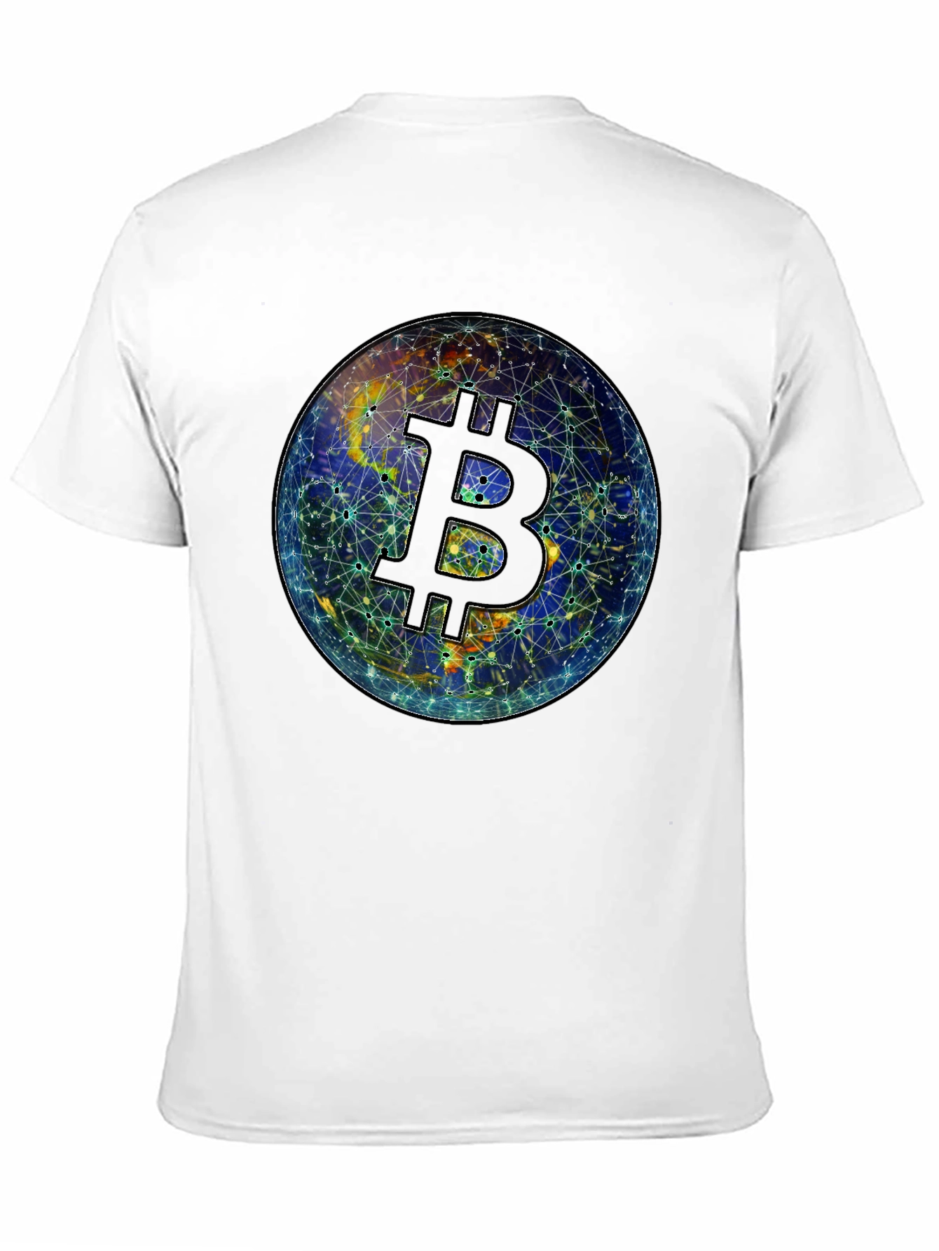 Bitcoin Globe Graphic Tee - Crypto Currency Shirt