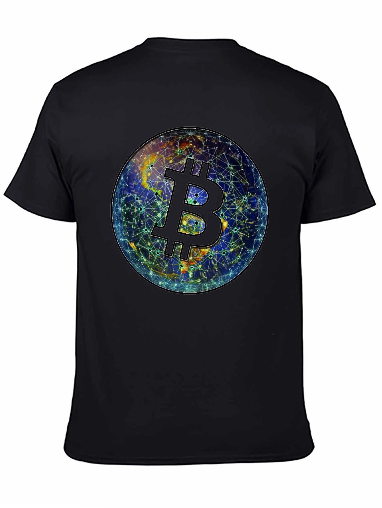 Bitcoin Globe Graphic Tee - Crypto Currency Shirt