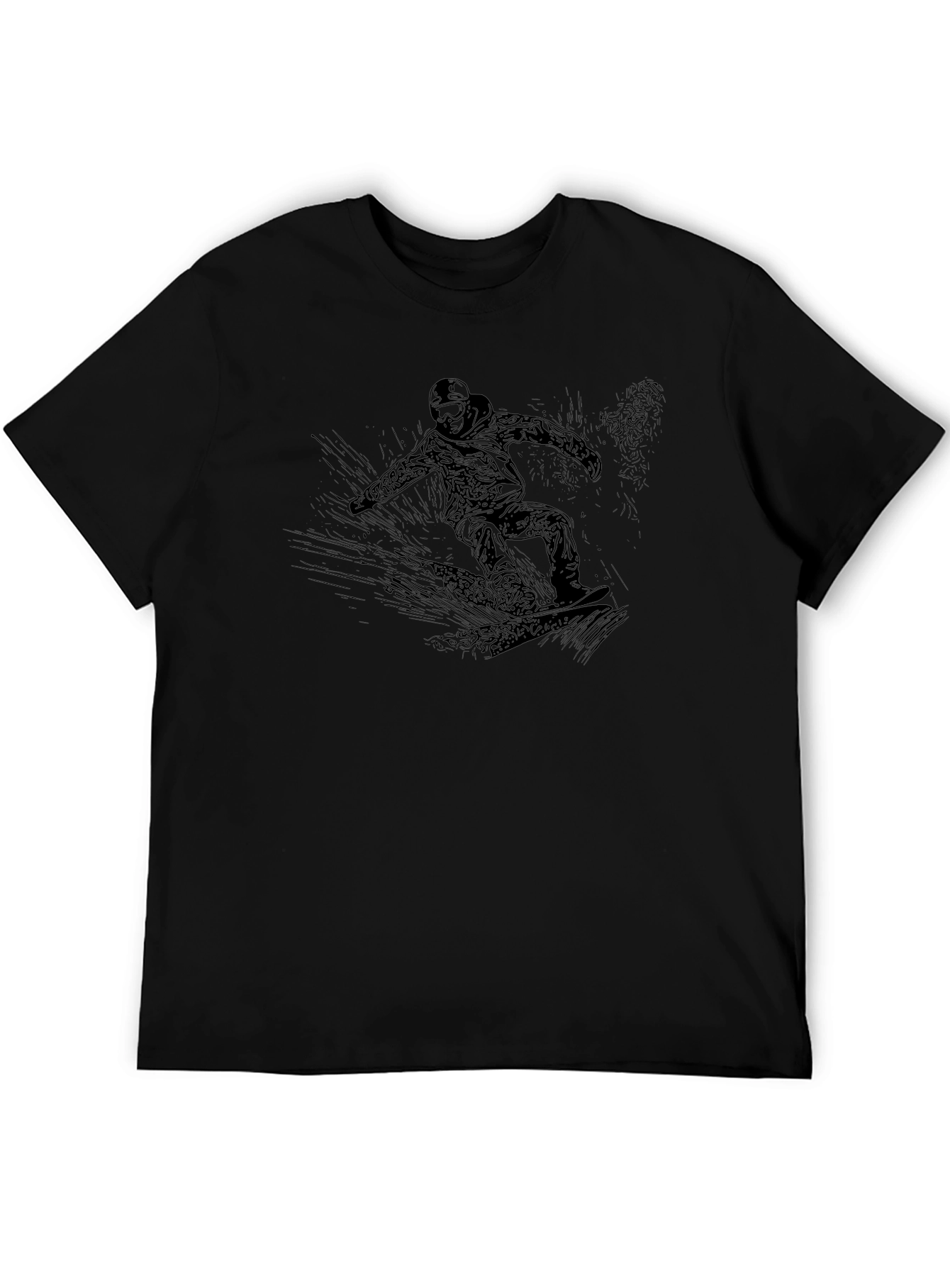 Snowboarder Graphic Black T-Shirt