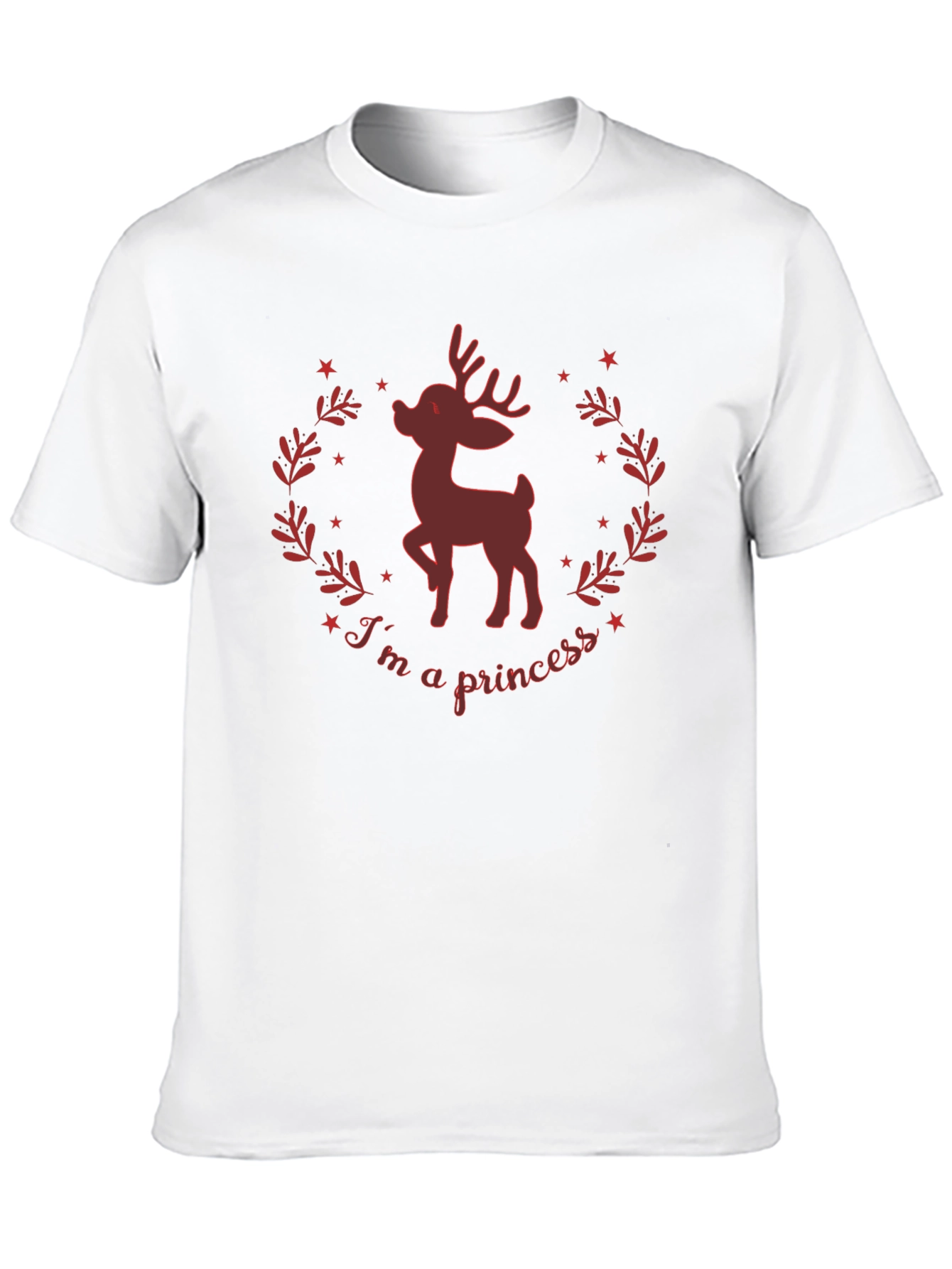 Im A Princess Deer Graphic Tee - Black