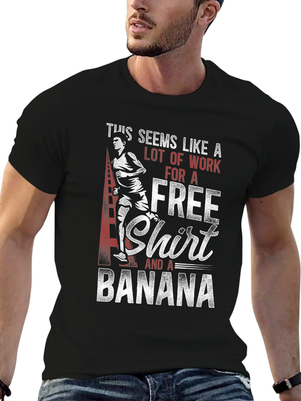 Free Shirt and a Banana Graphic Tee