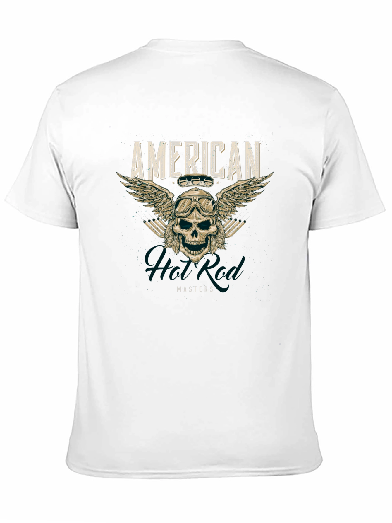 American Hot Rod Masters T-Shirt Skull Wings