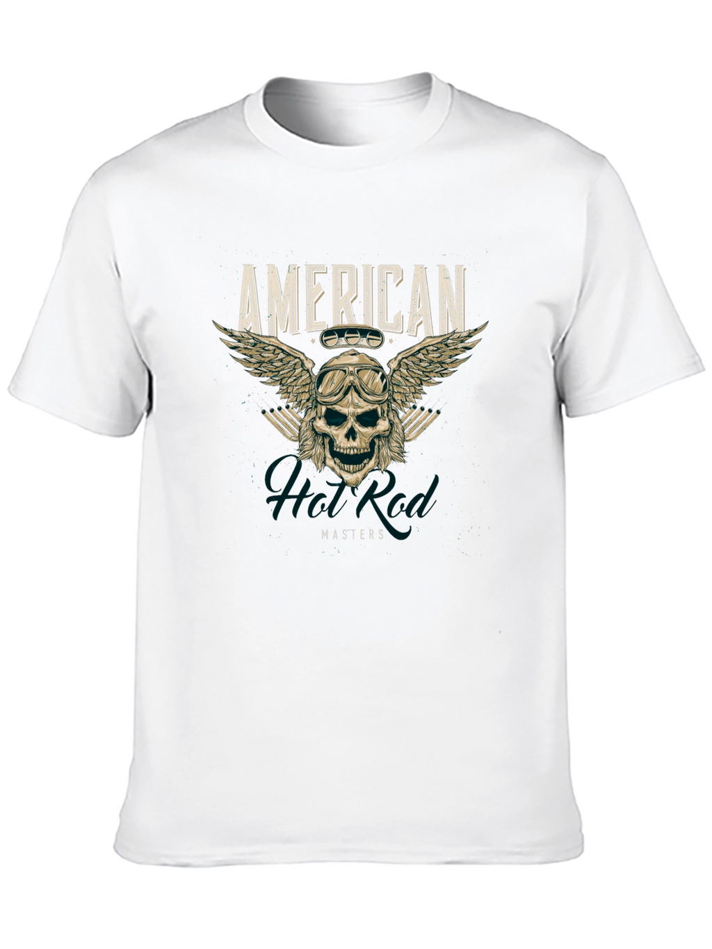 American Hot Rod Masters T-Shirt Skull Wings