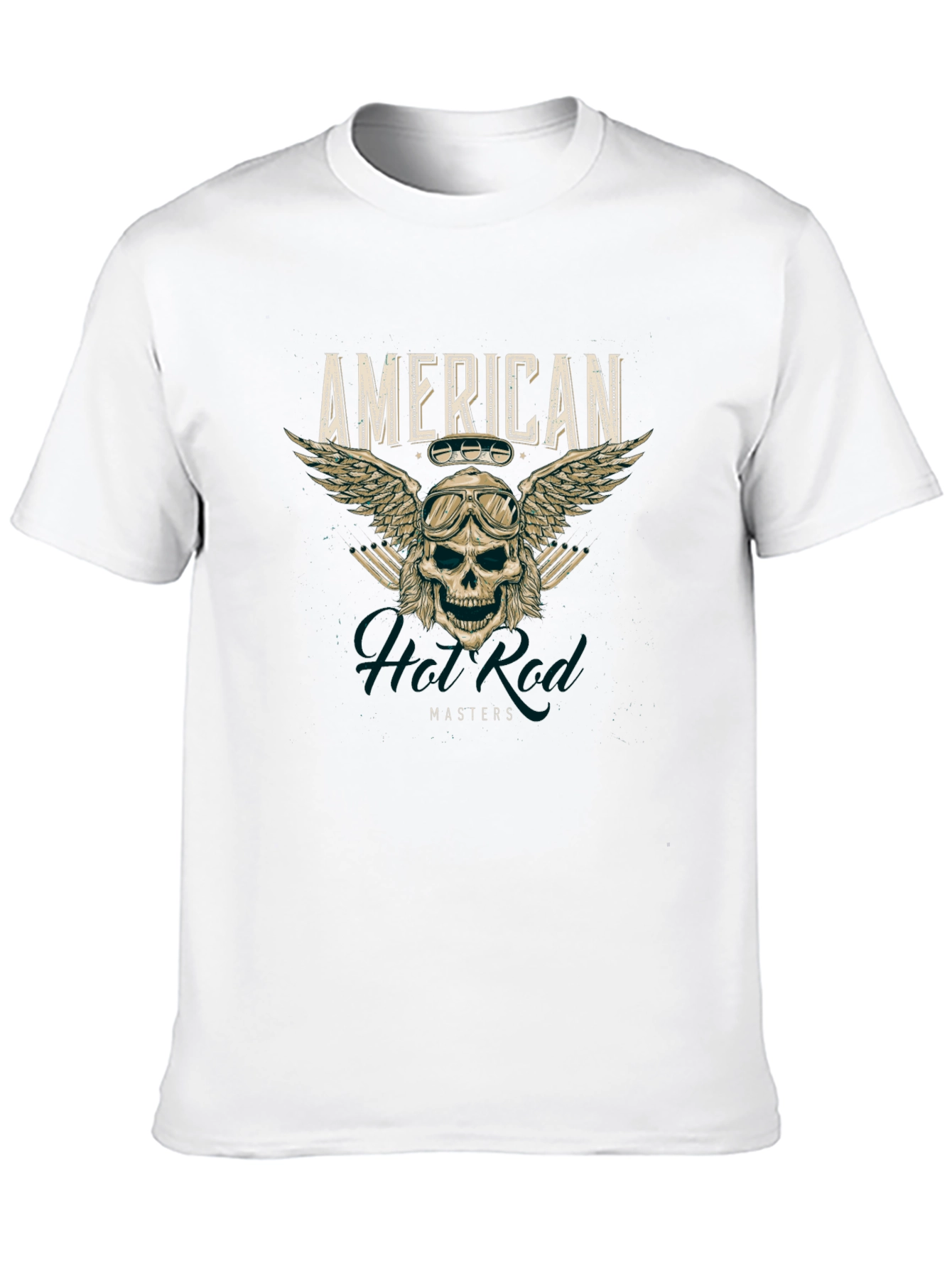 American Hot Rod Masters T-Shirt Skull Wings