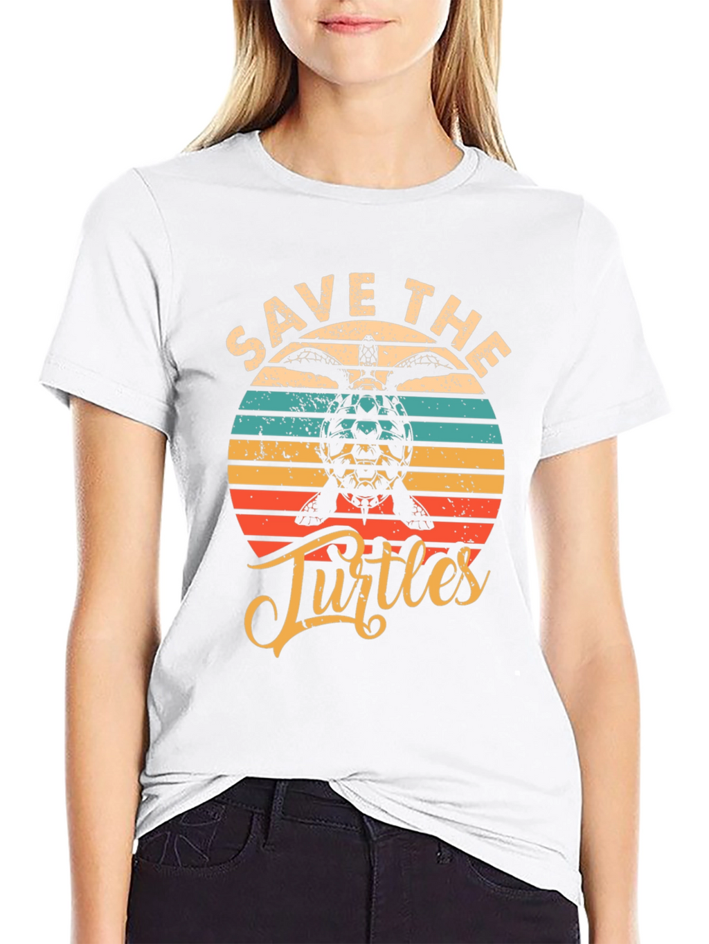 Save the Turtles Graphic Tee - Retro Style