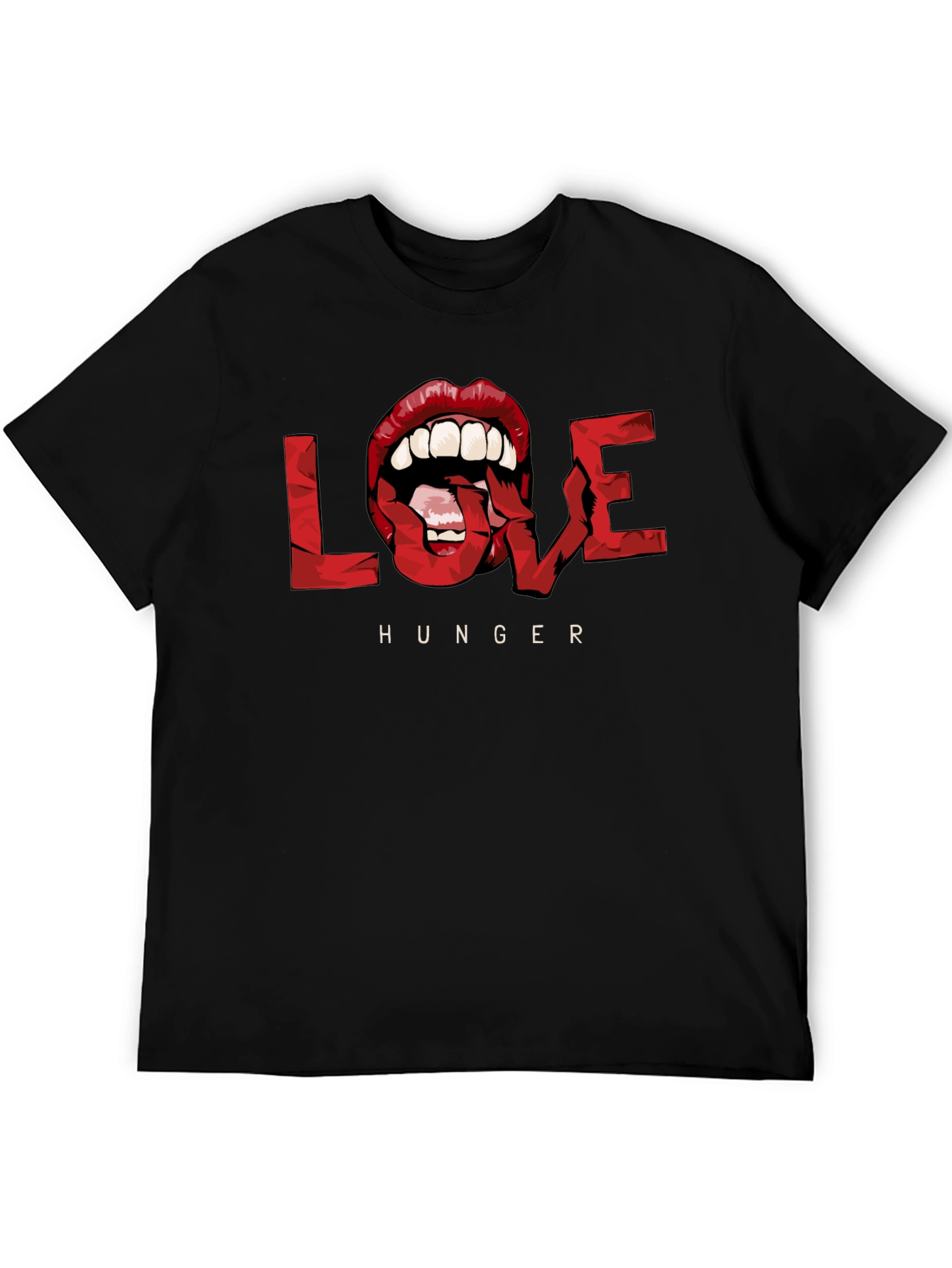 Love Hunger Graphic Tee - Bold Lip Design