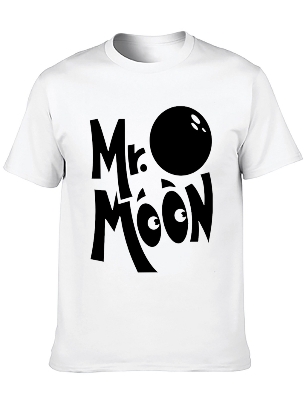 Mr. Moon Graphic Tee - Black Bowling Ball Design