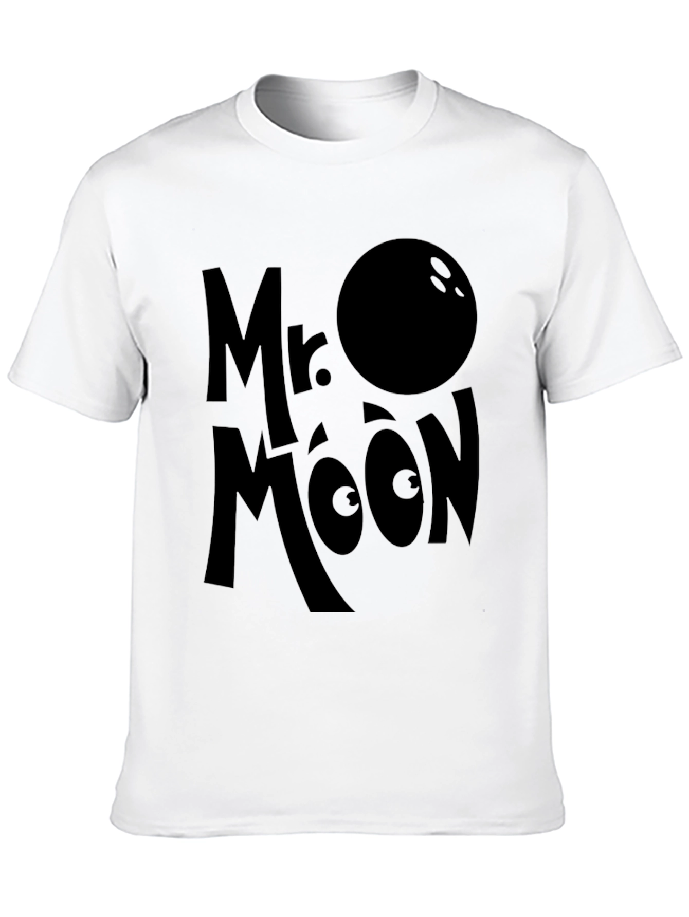 Mr. Moon Graphic Tee - Black Bowling Ball Design