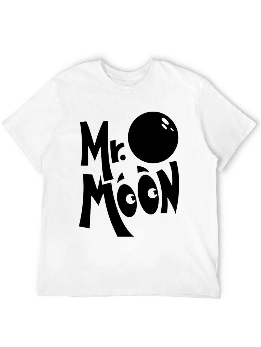 Mr. Moon Graphic Tee - Black Bowling Ball Design