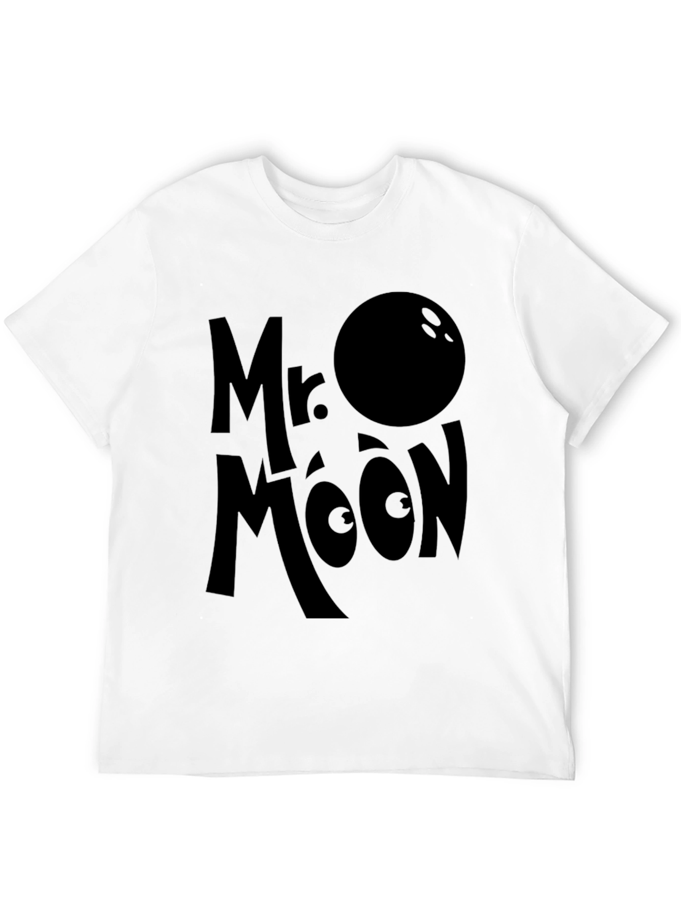 Mr. Moon Graphic Tee - Black Bowling Ball Design