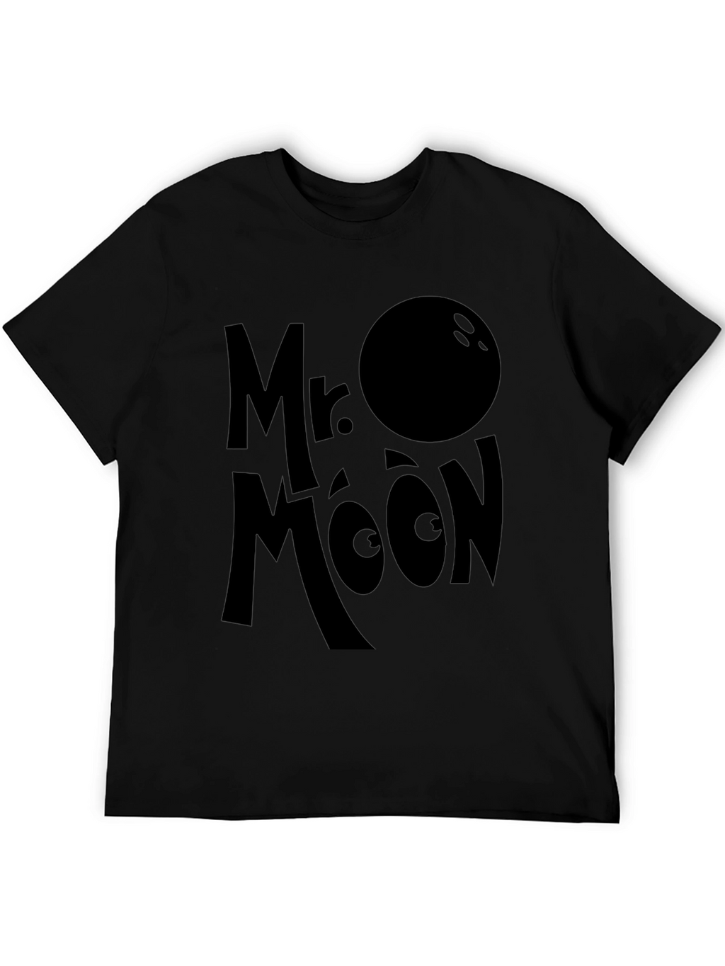 Mr. Moon Graphic Tee - Black Bowling Ball Design