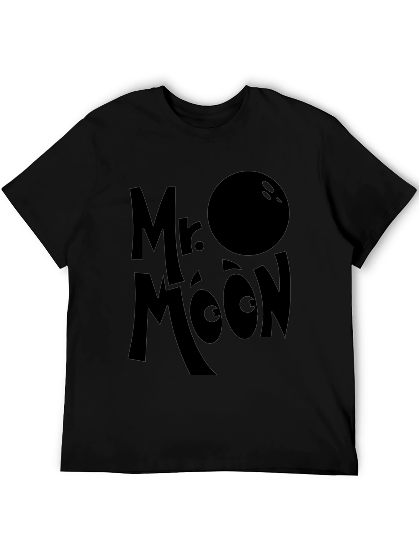 Mr. Moon Graphic Tee - Black Bowling Ball Design