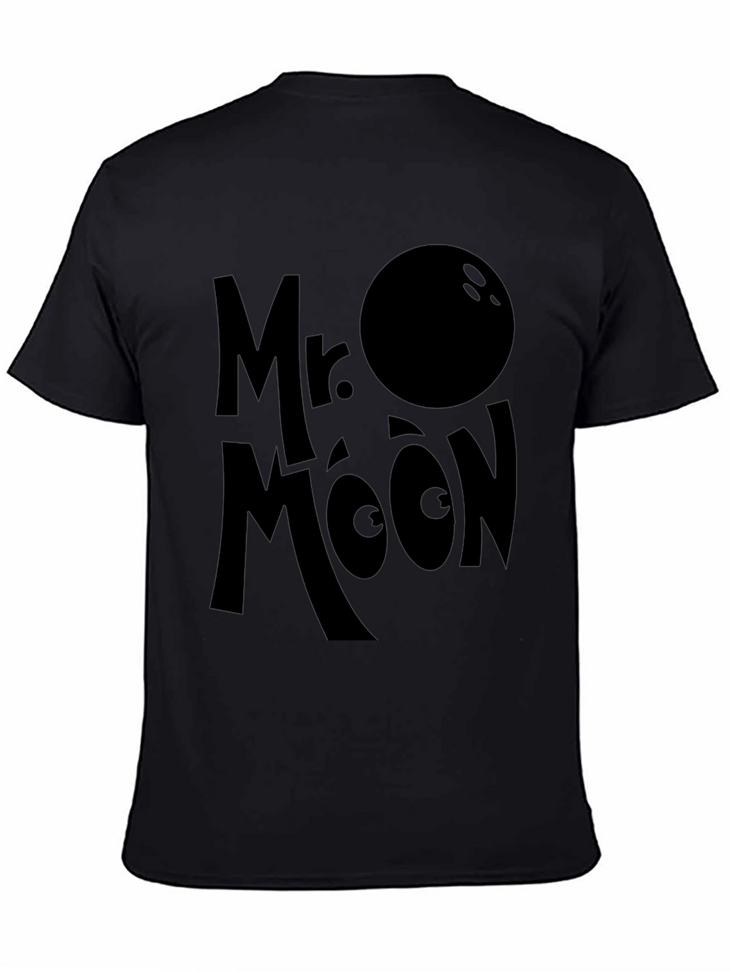 Mr. Moon Graphic Tee - Black Bowling Ball Design