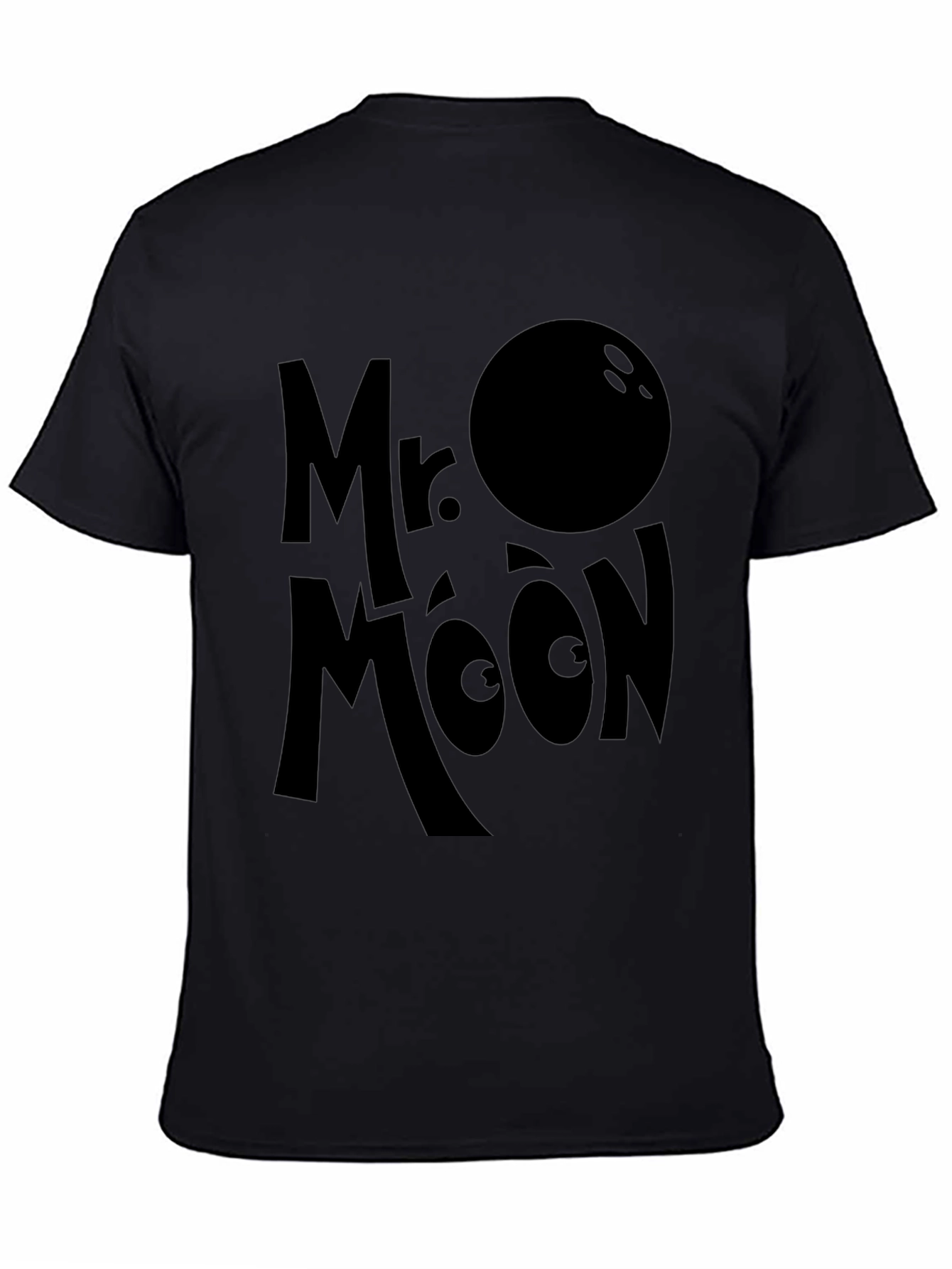 Mr. Moon Graphic Tee - Black Bowling Ball Design