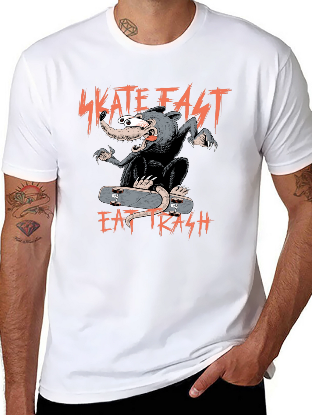 Skate Fast Eat Trash Graphic Tee
