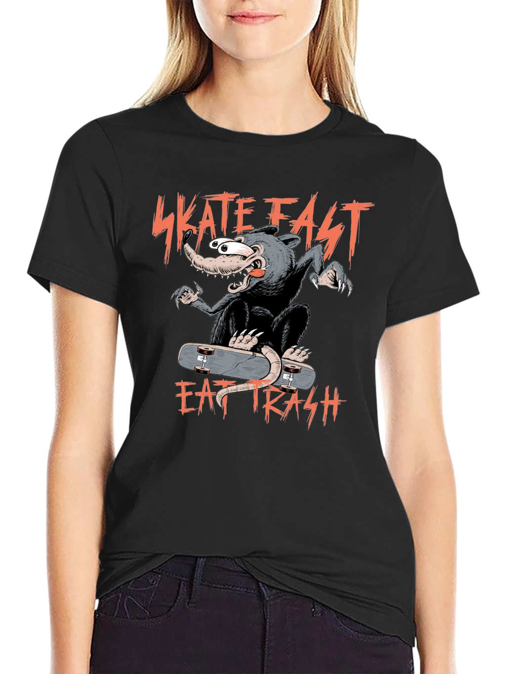 Skate Fast Eat Trash Graphic Tee
