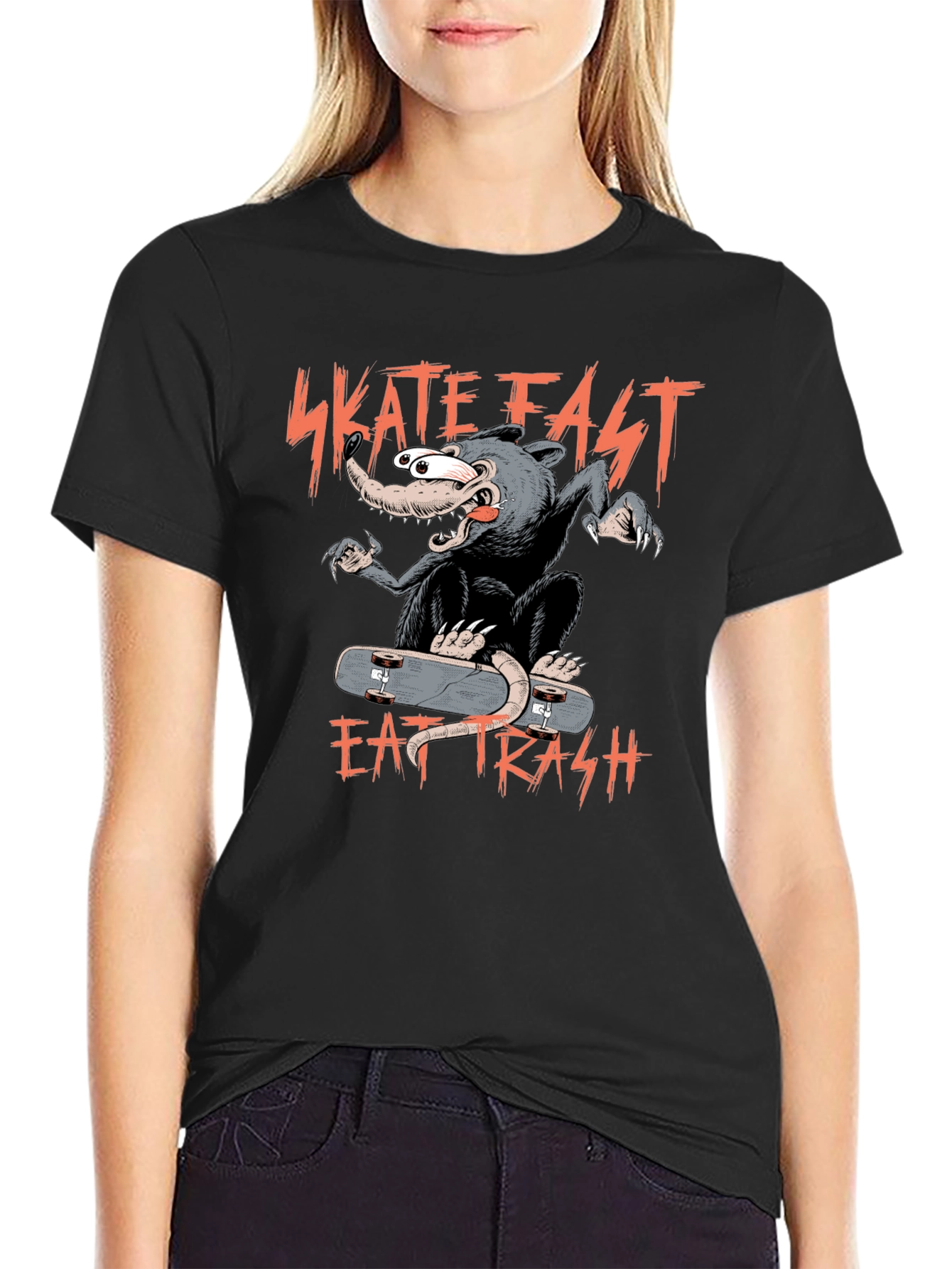 Skate Fast Eat Trash Graphic Tee