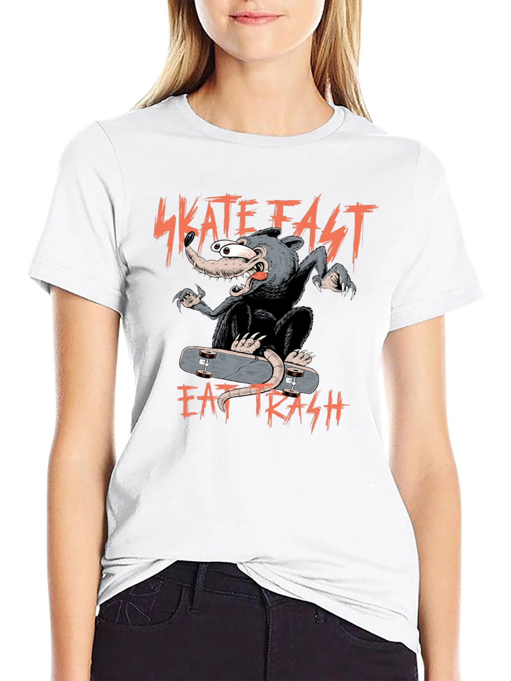Skate Fast Eat Trash Graphic Tee