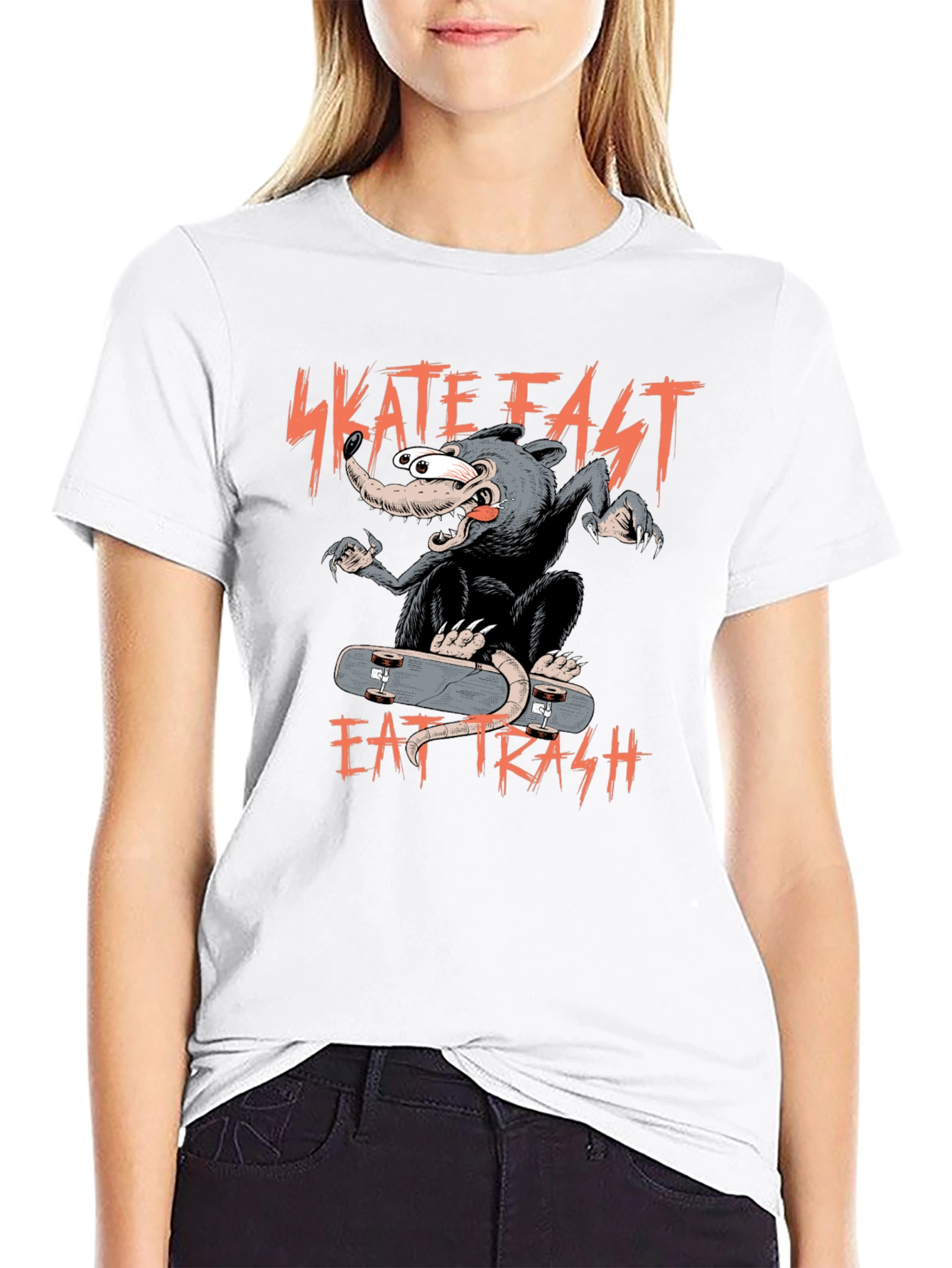 Skate Fast Eat Trash Graphic Tee