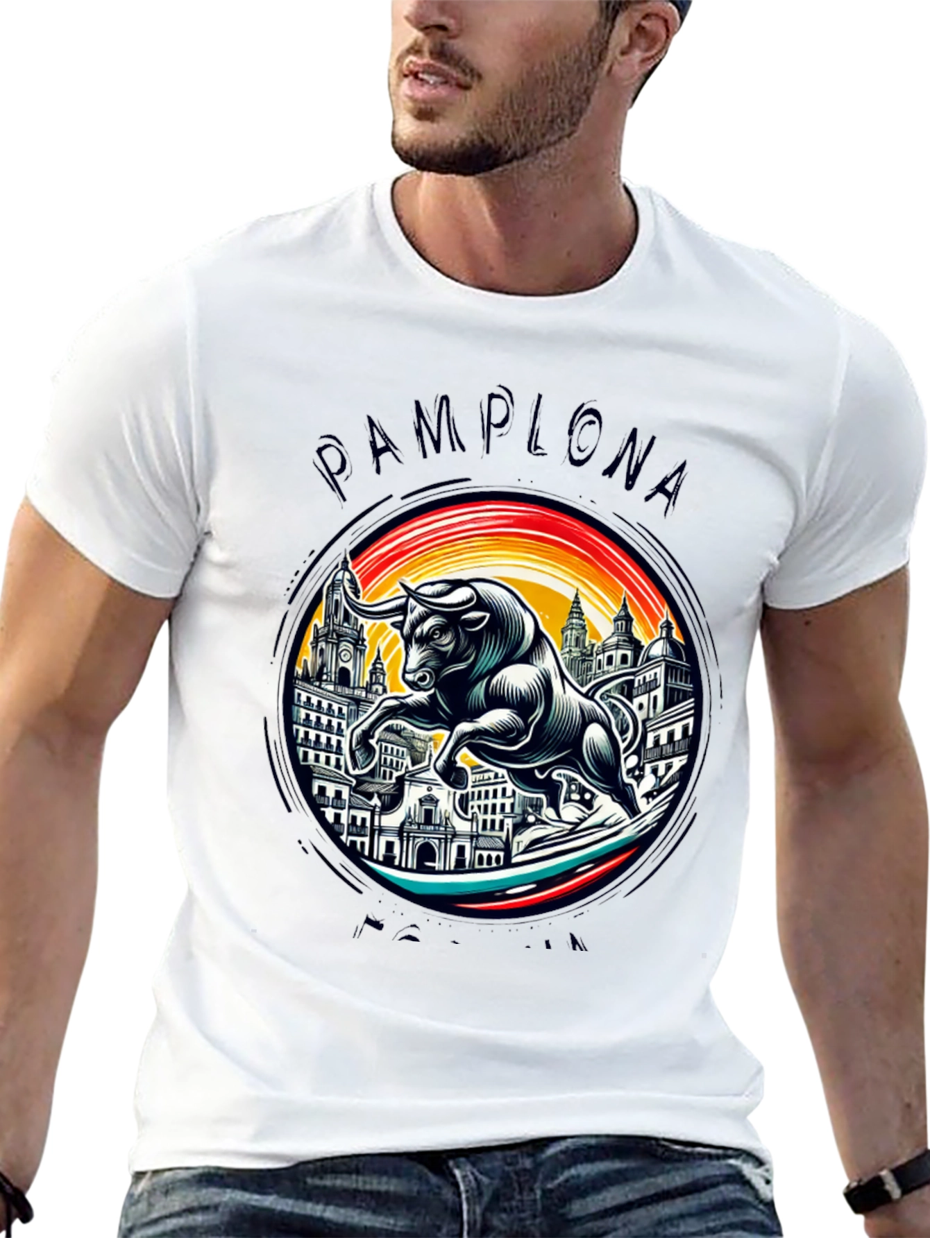Pamplona Bull T-Shirt - Stylish Graphic Tee