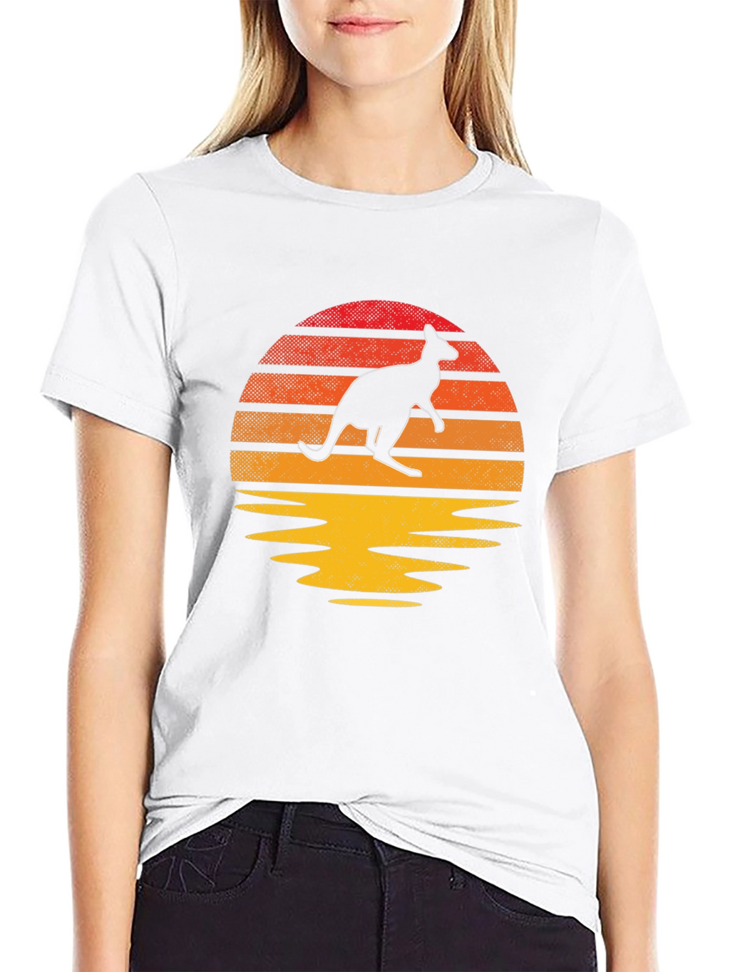 Retro Kangaroo Sunset T-Shirt