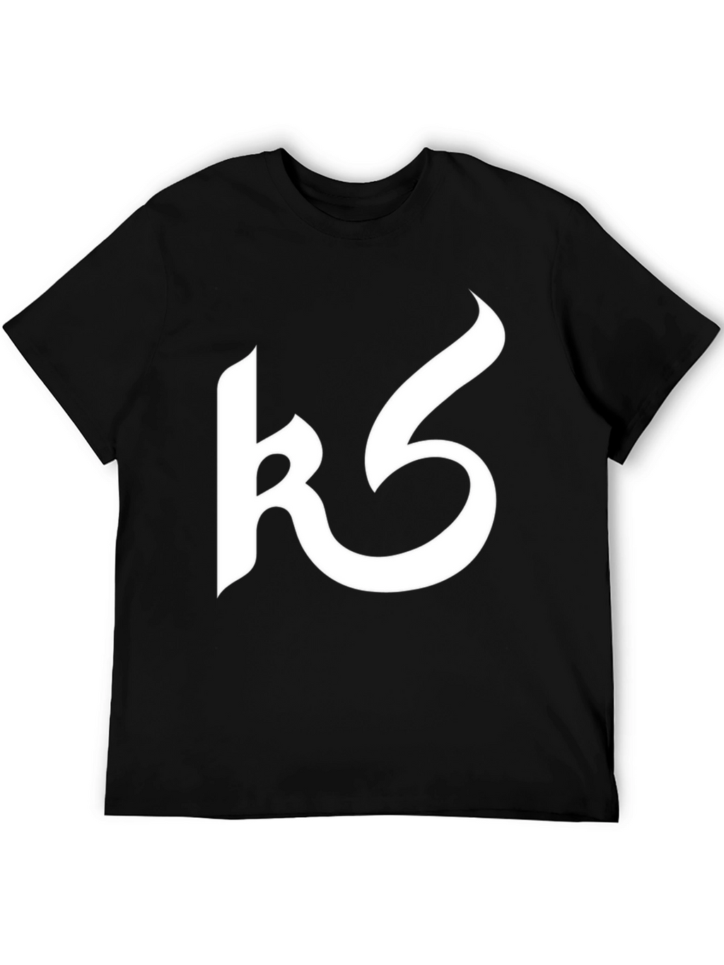 Modern Black Tee with Abstract White Design