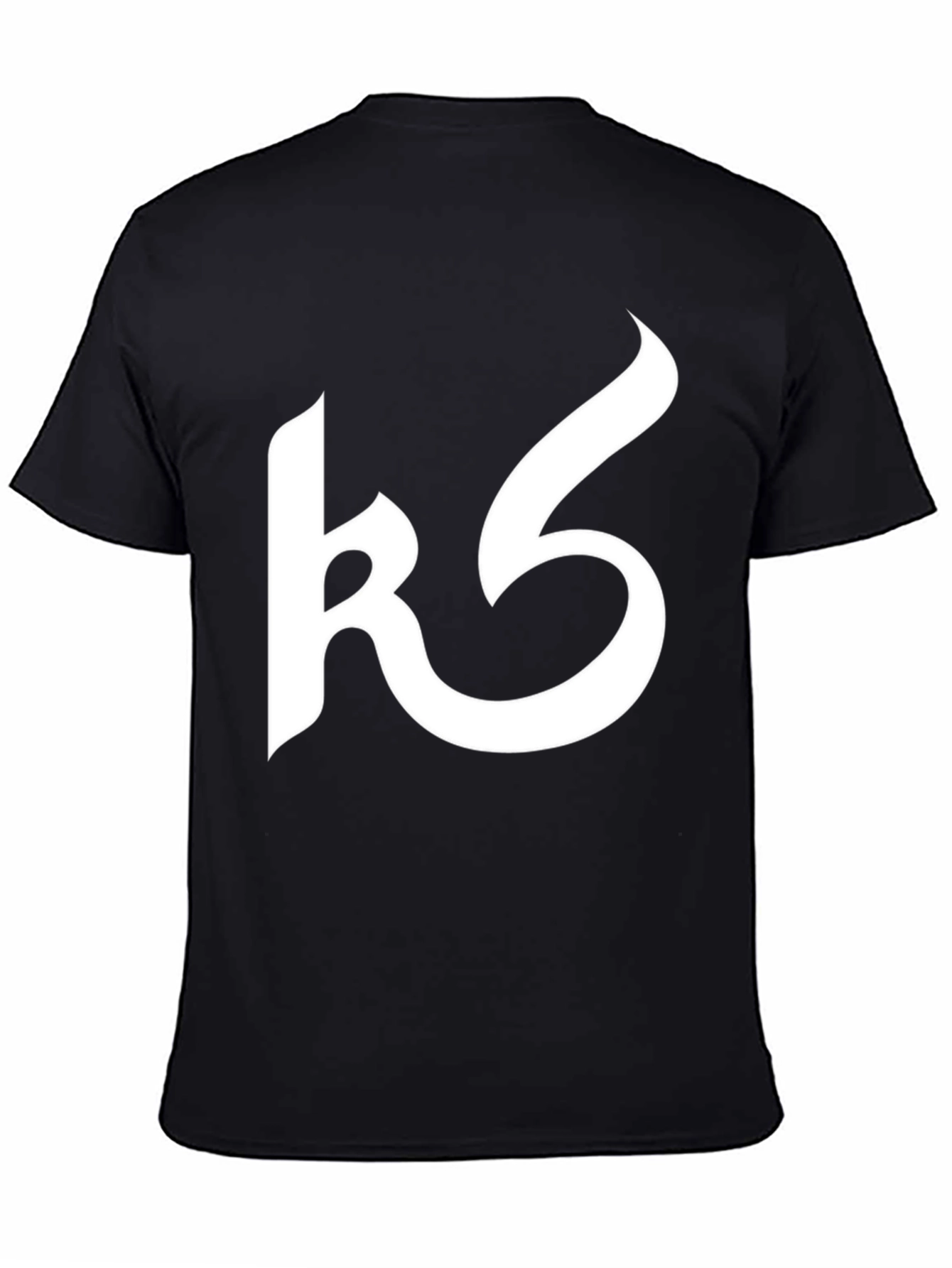 Modern Black Tee with Abstract White Design