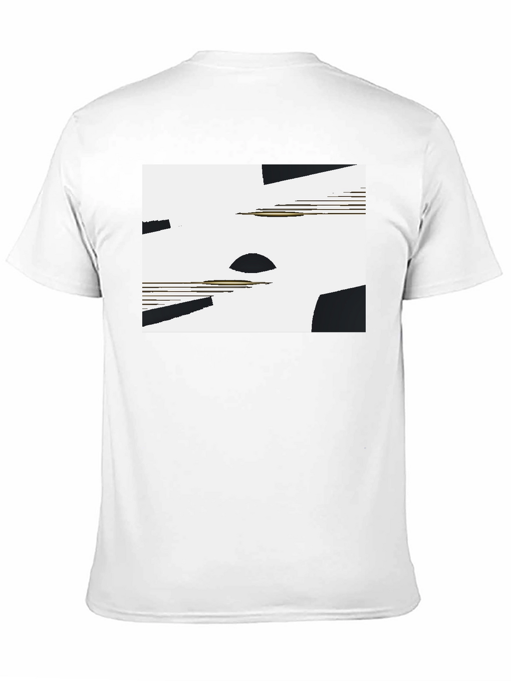 Abstract Geometric Graphic Tee - Black