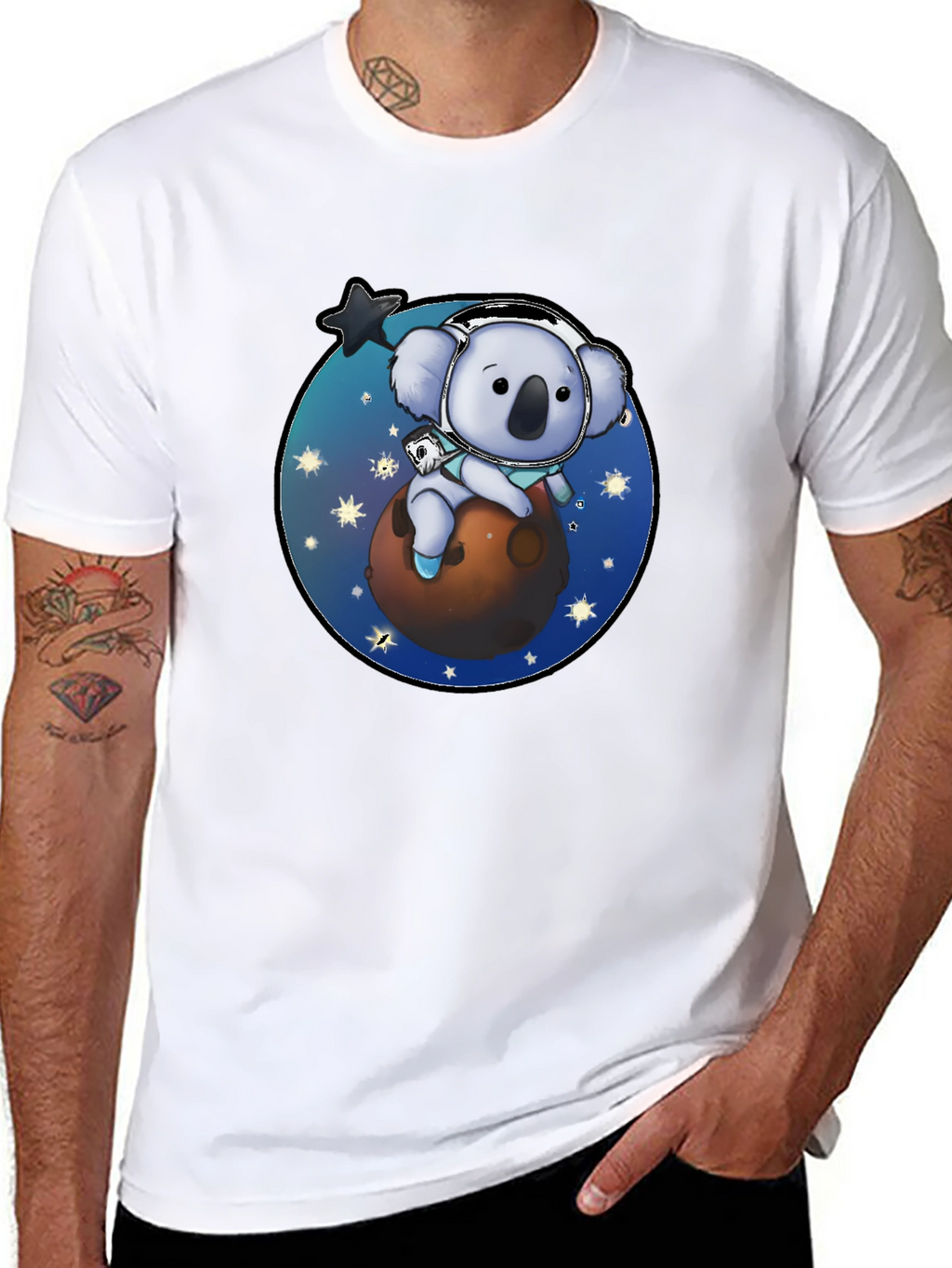Koala Astronaut T-Shirt - Space Adventure Graphic Tee