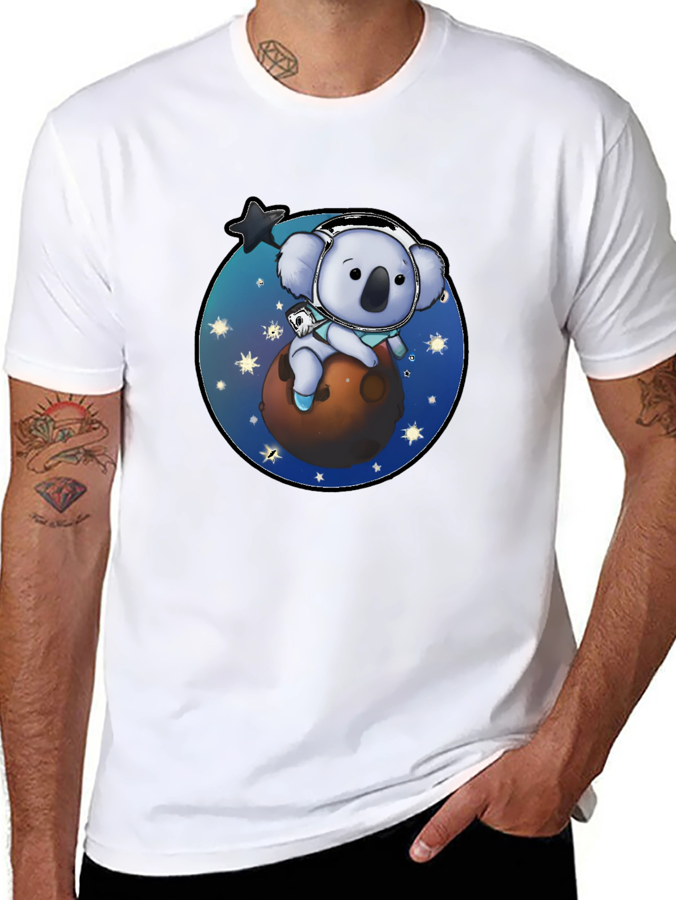 Koala Astronaut T-Shirt - Space Adventure Graphic Tee