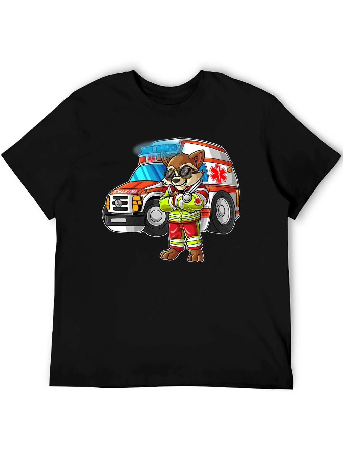 Cartoon Ambulance Dog T-Shirt