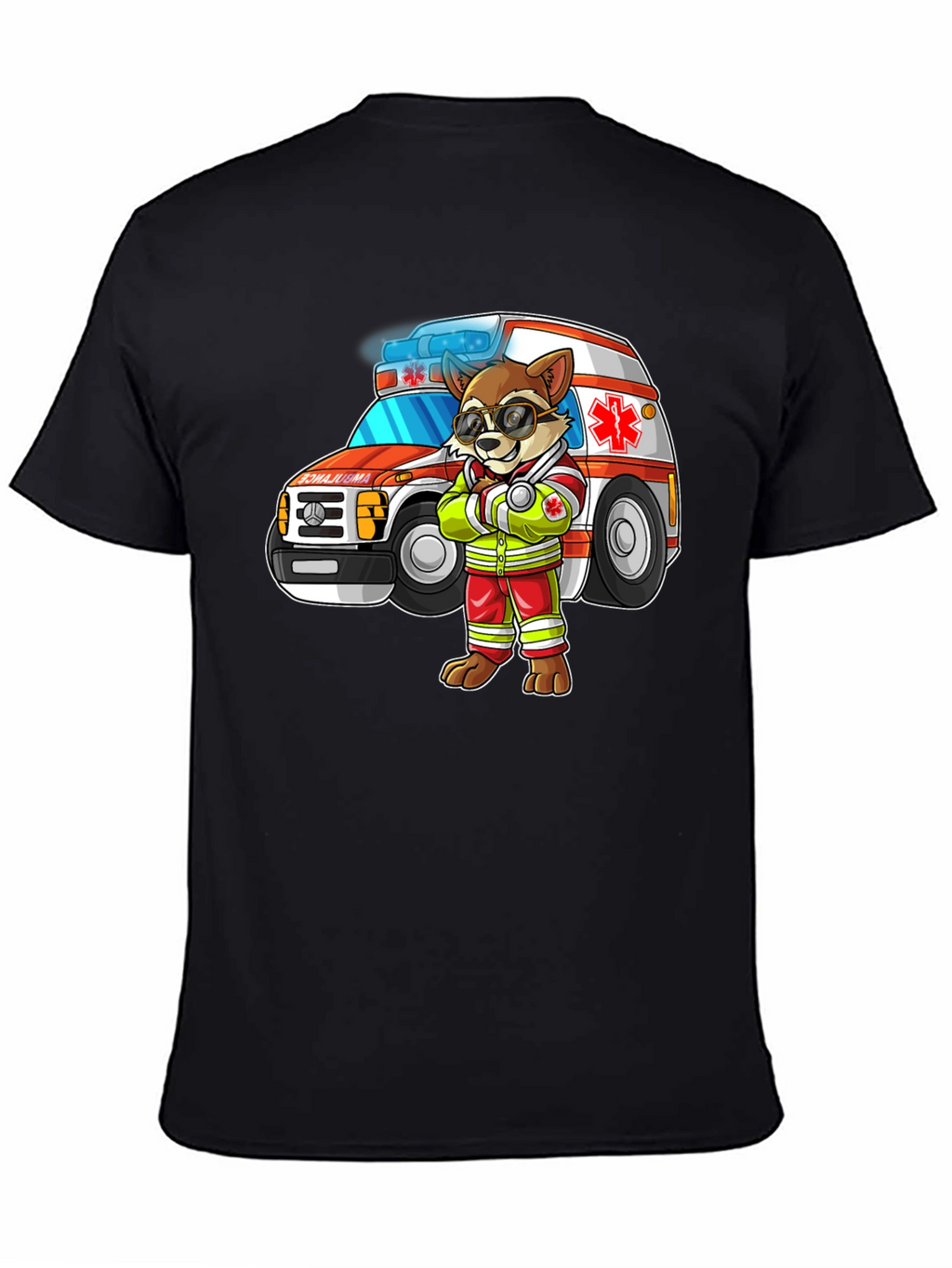 Cartoon Ambulance Dog T-Shirt
