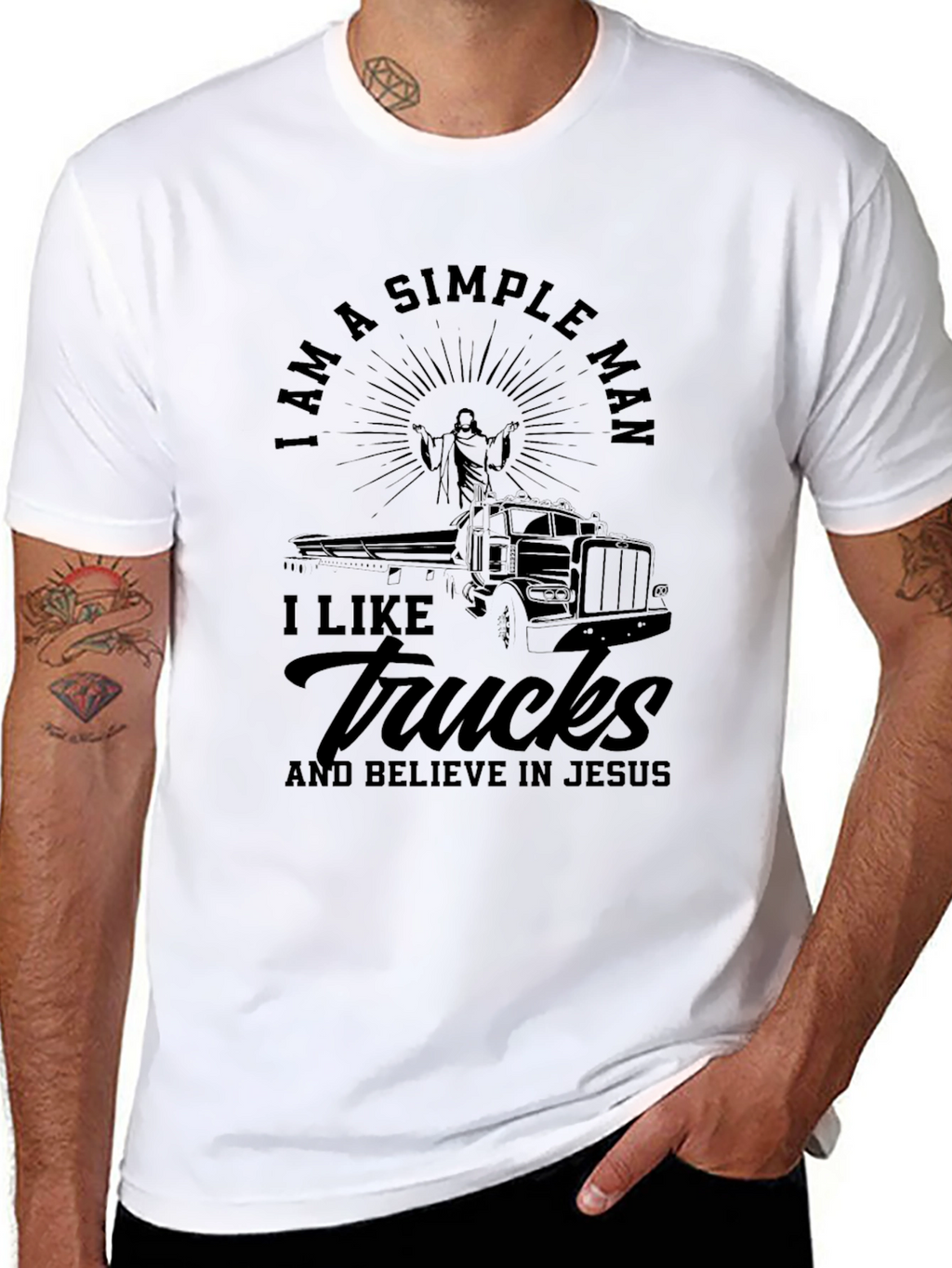 I am a Simple Man Trucker Tee