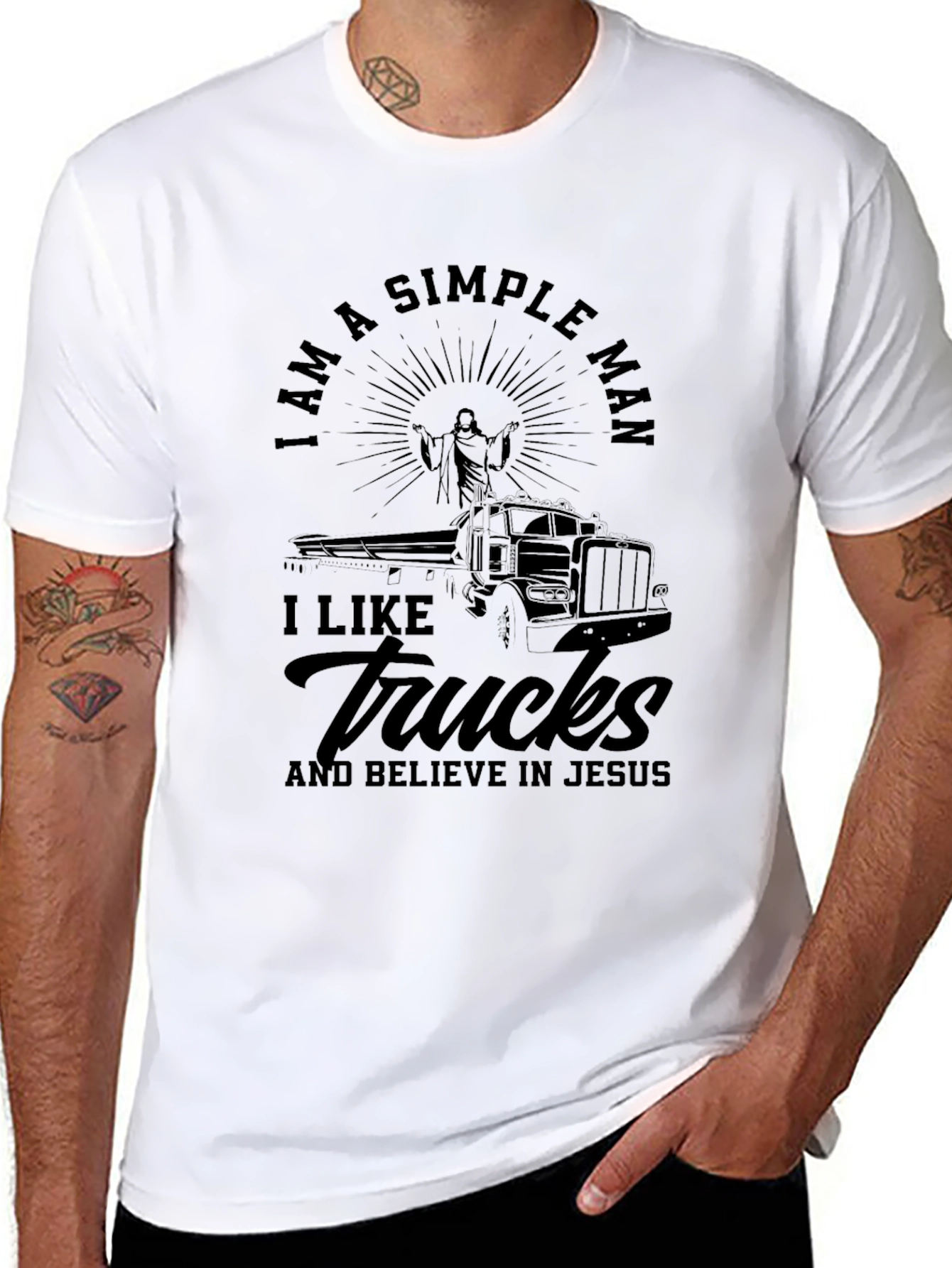 I am a Simple Man Trucker Tee