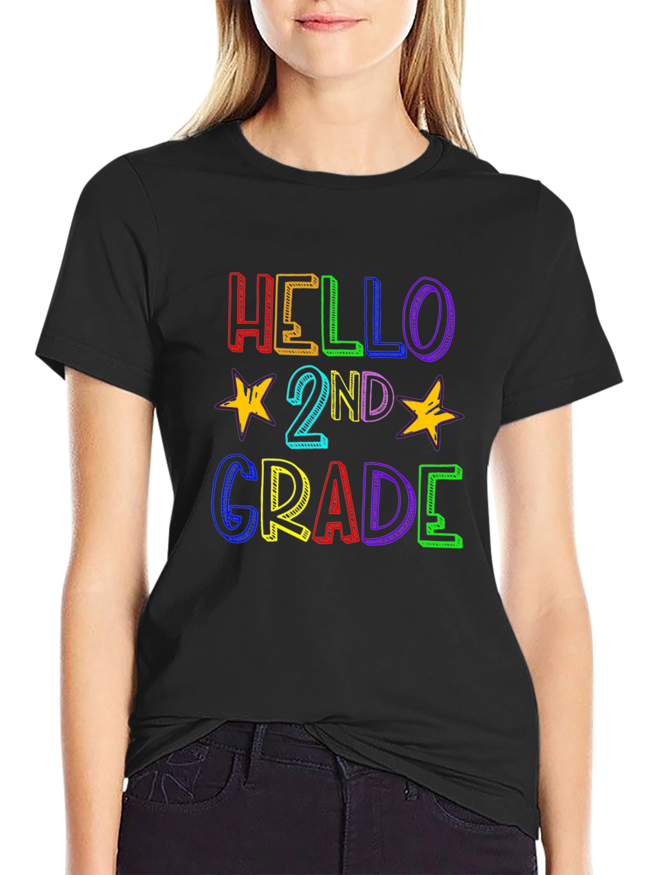 Hello 2nd Grade Colorful T-Shirt